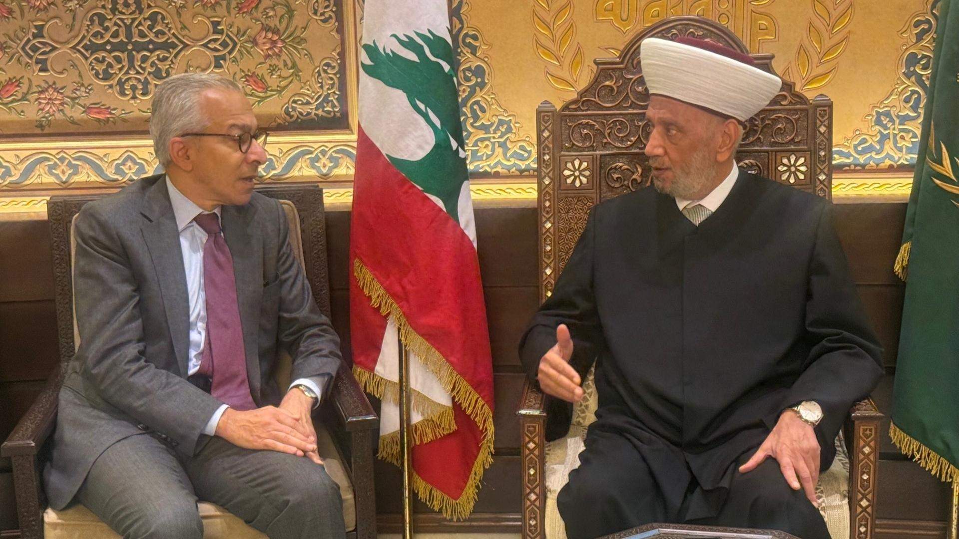 المفتي دريان استقبل وزير الاقتصاد: بحث في الأوضاع الاقتصادية والمستجدات اللبنانية والعربية