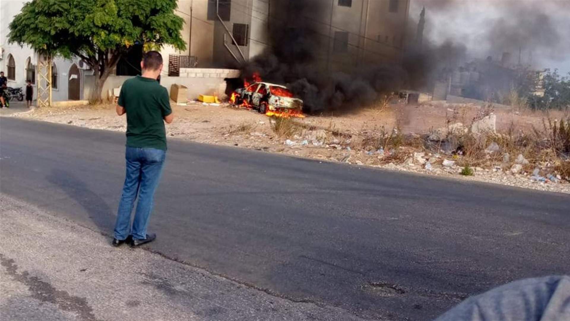 استهداف سيارة في منطقة زاروت بين برجا والجية