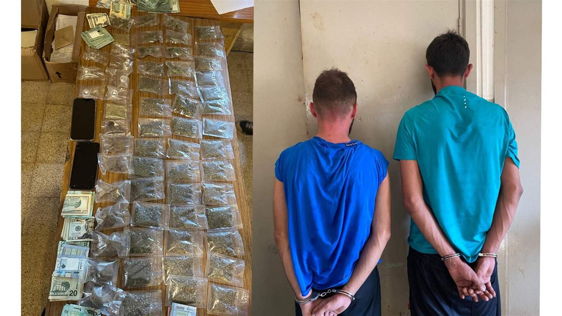 ينشطان بترويج المخدرات في الضاحية الجنوبية... ومفرزة استقصاء جبل لبنان تُلقي القبض عليهما