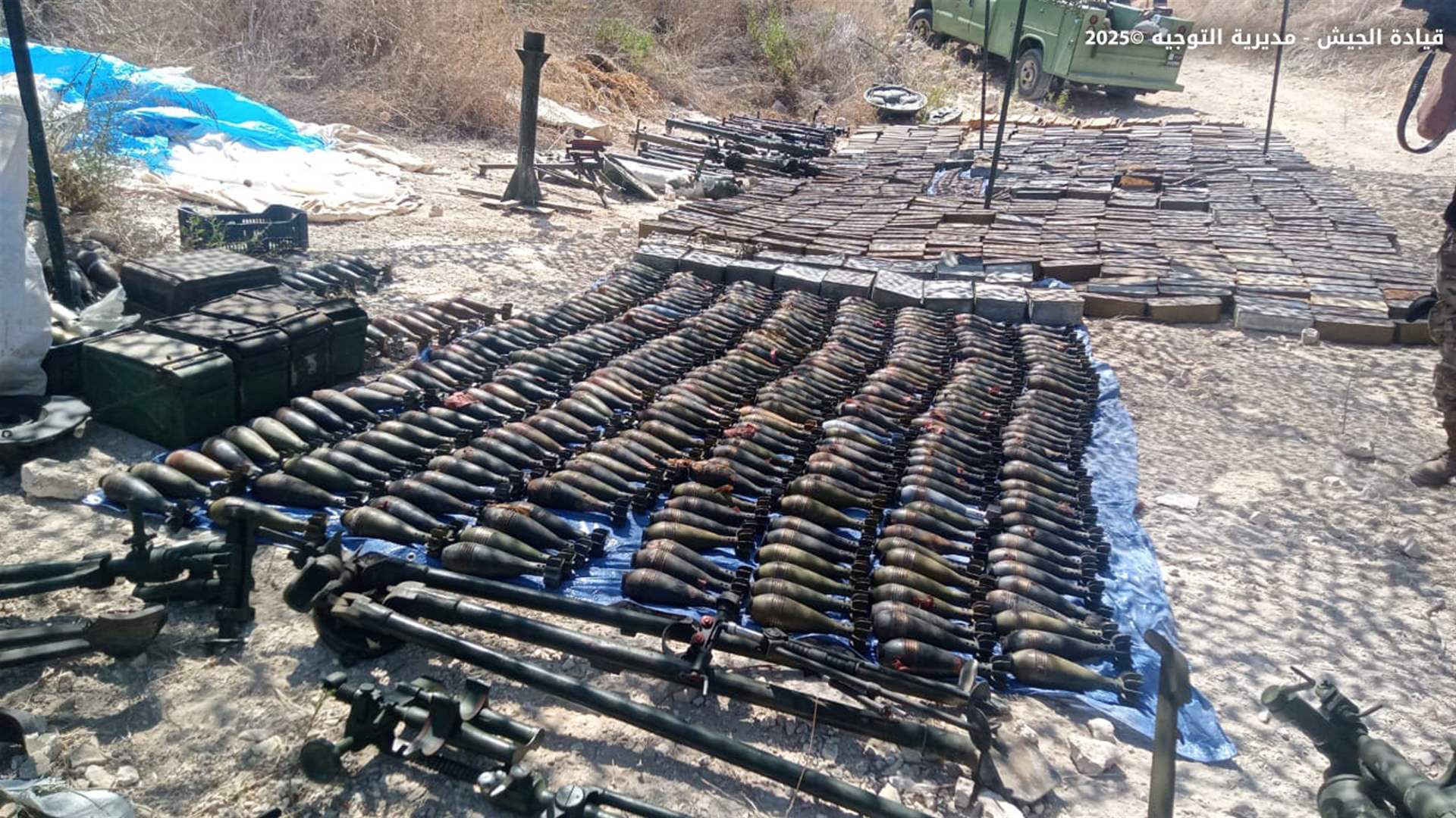In pictures: Lebanese army displays weapons seized from Palestinian camps