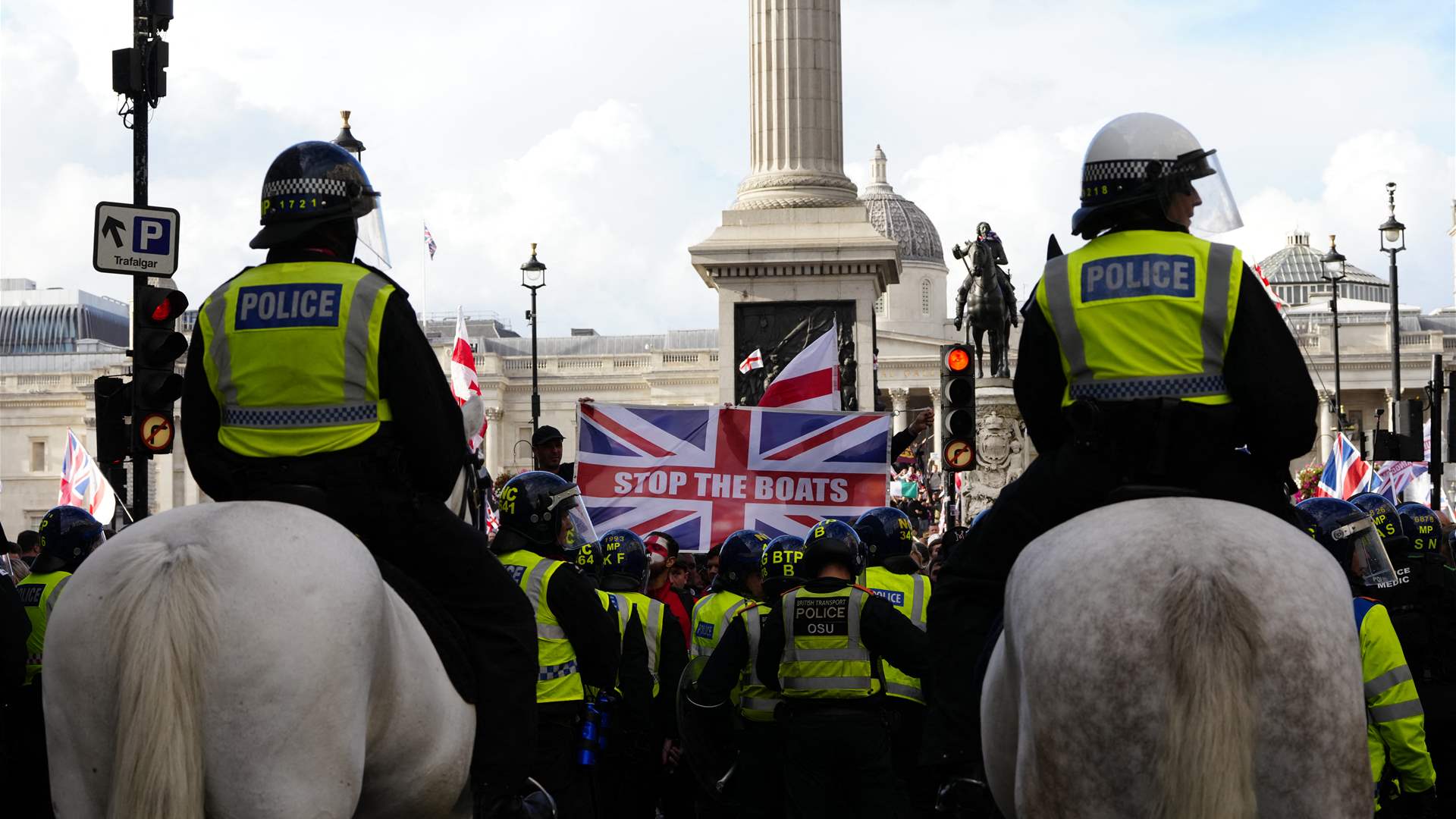 UK police say nine arrested at far-right rally after &#39;unacceptable violence&#39;