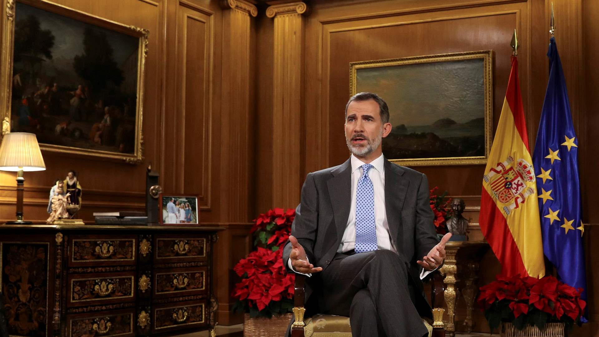 Spain&#39;s king denounces &#39;unspeakable suffering&#39; of Gazans