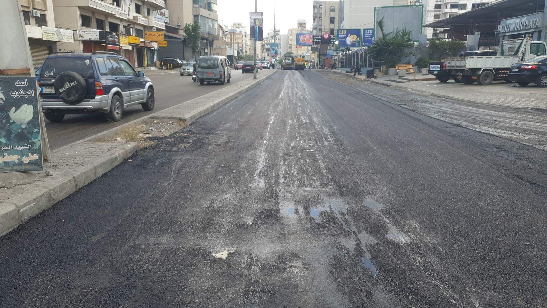 التحكم المروري: أعمال تزفيت على الطريق الممتد من كنيسة مار مخايل باتجاه الطيونة وتحويل السير على المسلك المعاكس