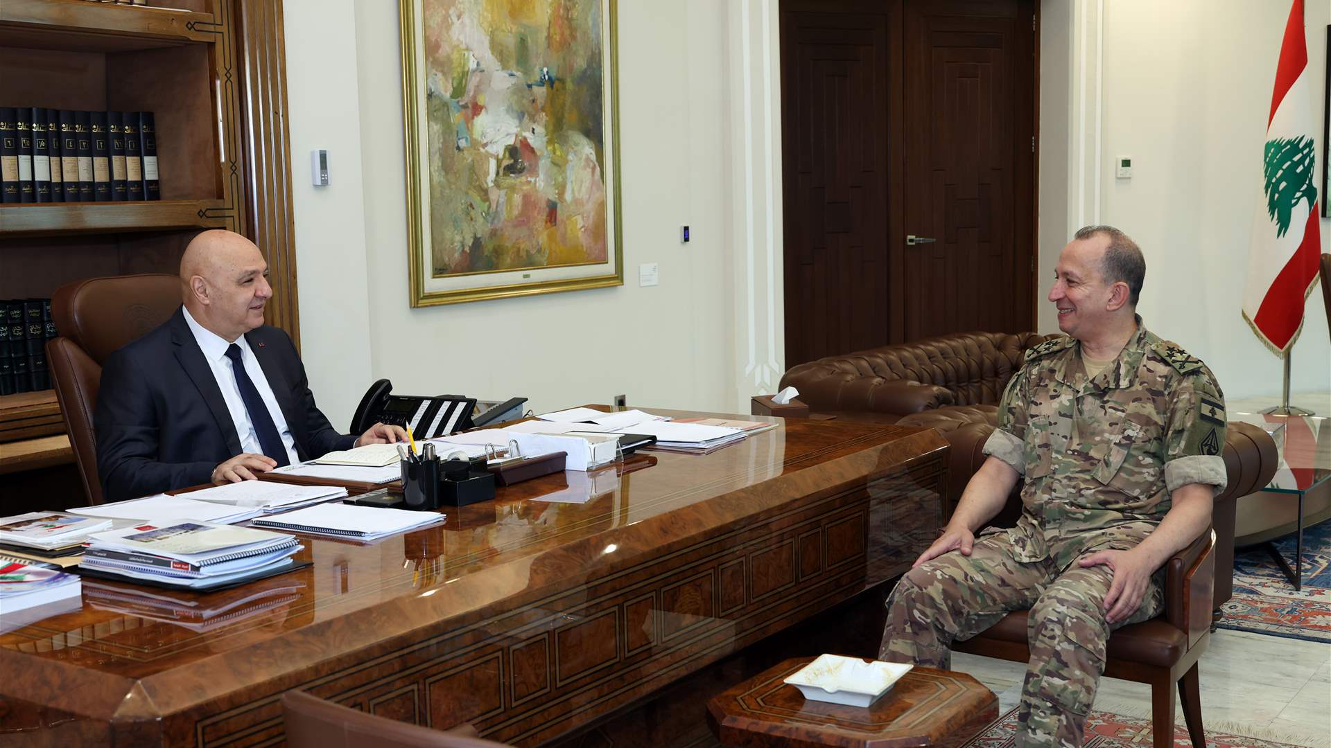 Lebanese President, Army Chief review security and Israeli attacks on south