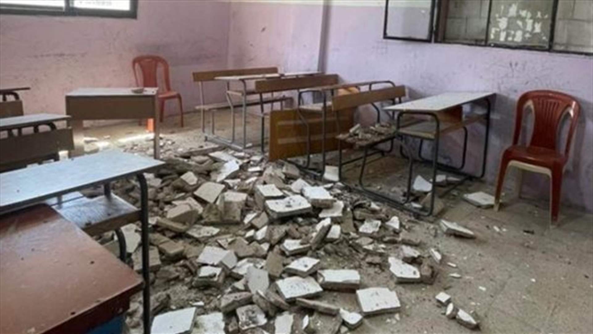  وزيرة التربية: فور تبلغنا خبر انهيار سقف احد الصفوف في المدرسة كلفا من يلزم بإجراء الكشف والاطلاع 