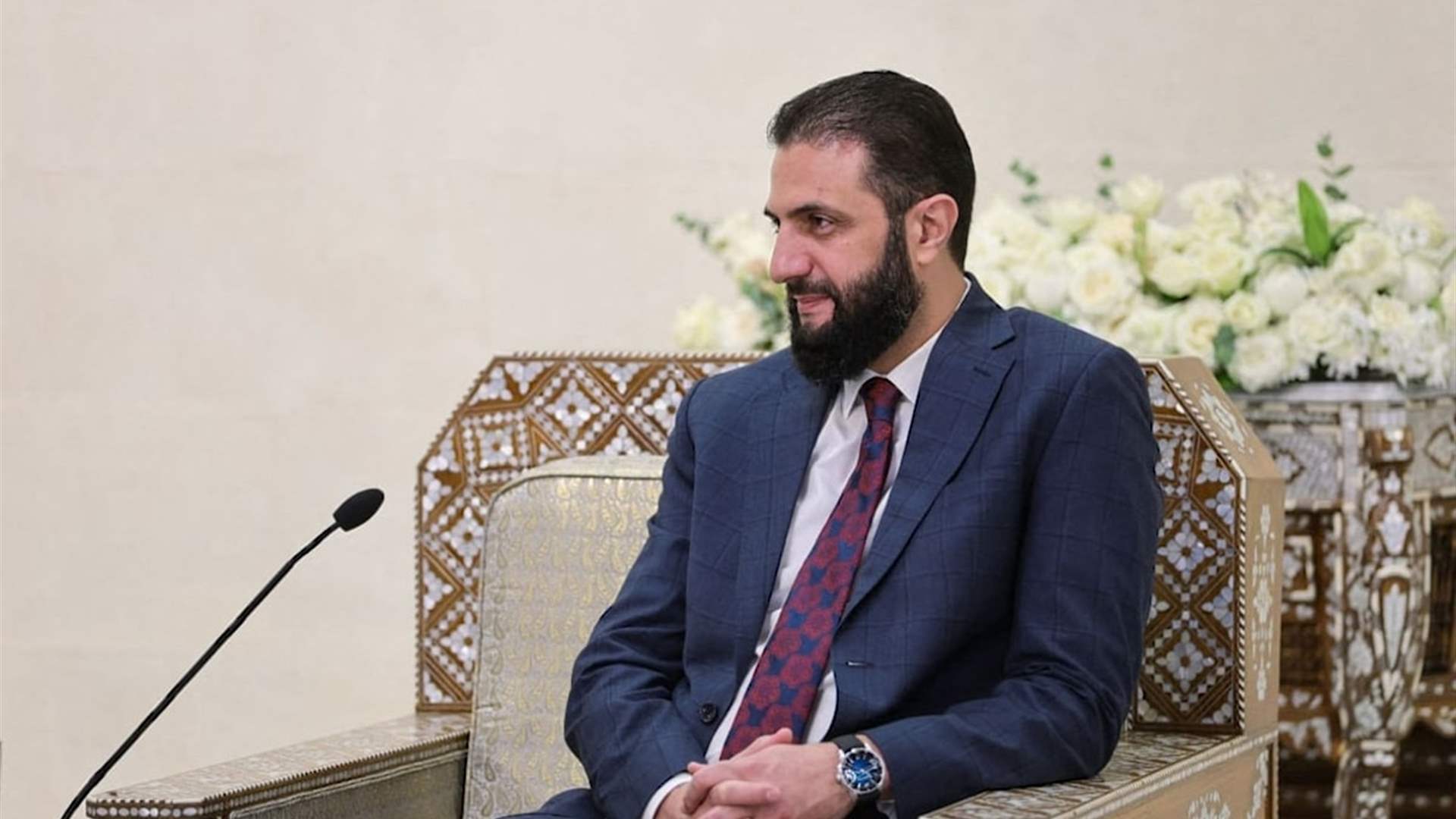  الشرع تعهد بتقديم مرتكبي الانتهاكات إلى العدالة: نأمل في رفع كامل العقوبات عن سوريا ونتطلع للانطلاق من مرحلة إعادة الاستقرار إلى إعادة الإعمار