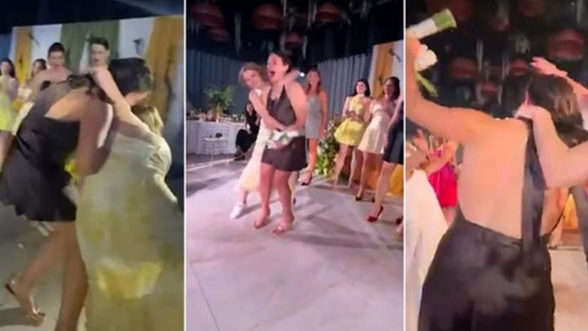 باقة ورد تحوّل حفل زفاف إلى شجار عنيف... إليكم ما حصل! (فيديو)
