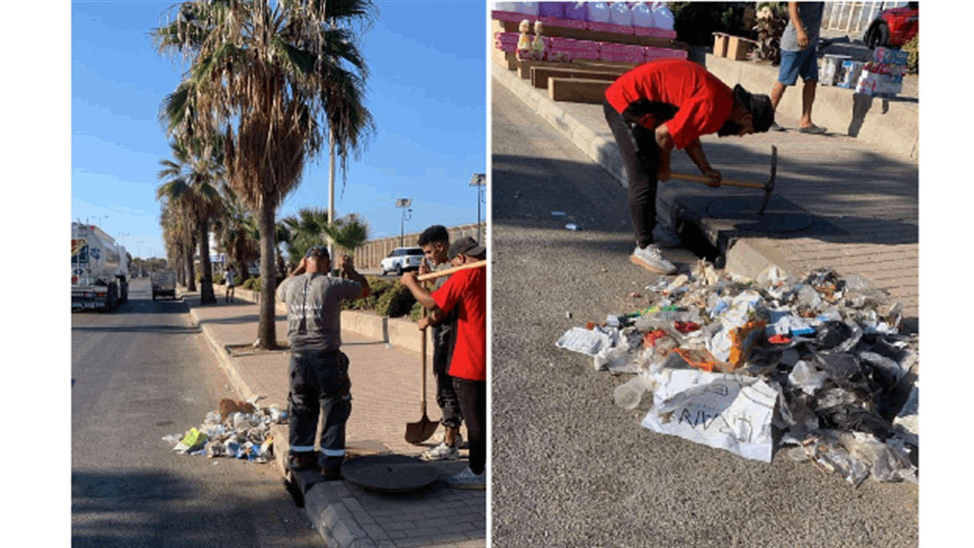 فرق طوارىء بلدية صيدا تواصل تنظيف أقنية تصريف المياه والمجاري