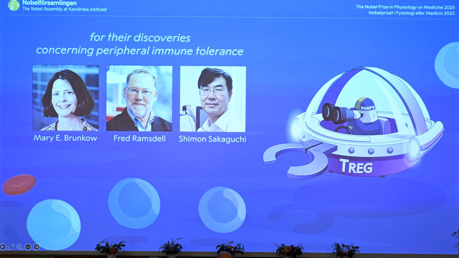 US-Japanese trio win medicine Nobel for immune system research