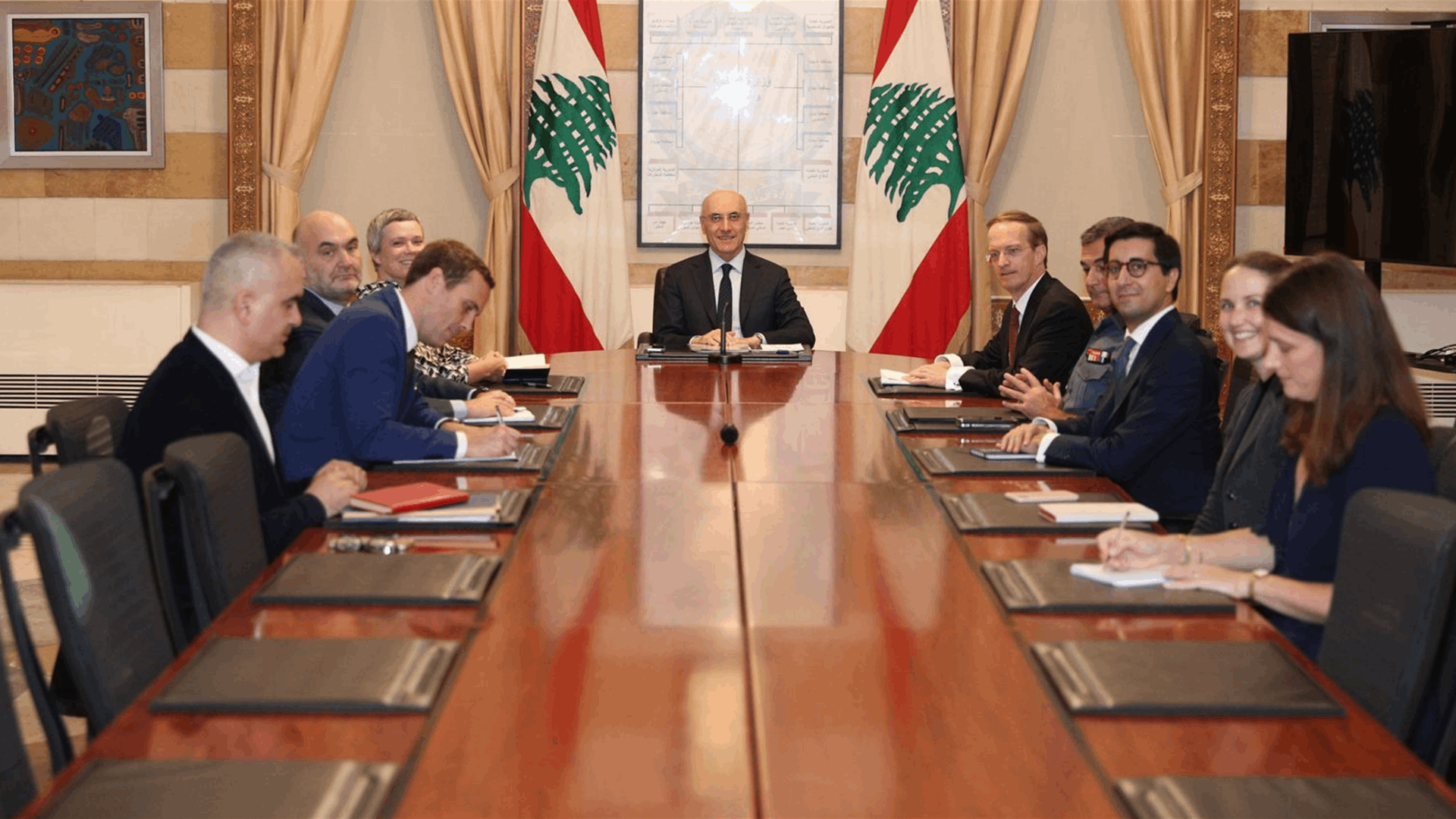 وزير الداخلية استقبل وفدا أوروبيا وبحث مع افرام في ملفات إنمائية وخدماتية