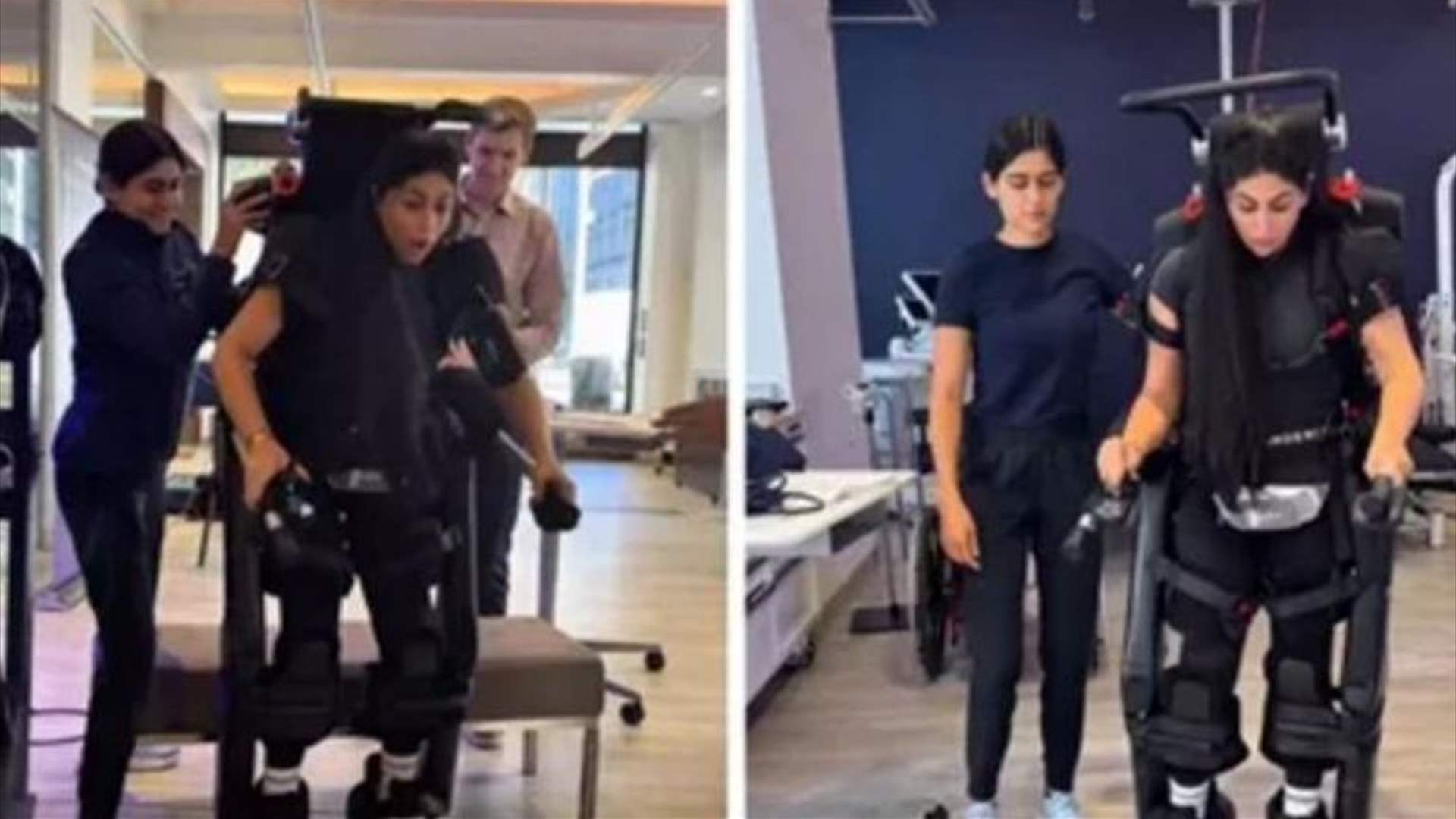بعد أكثر من 10 سنوات... اللبنانية جيسيكا طويل تمشي مجددًا لأول مرة (فيديو)