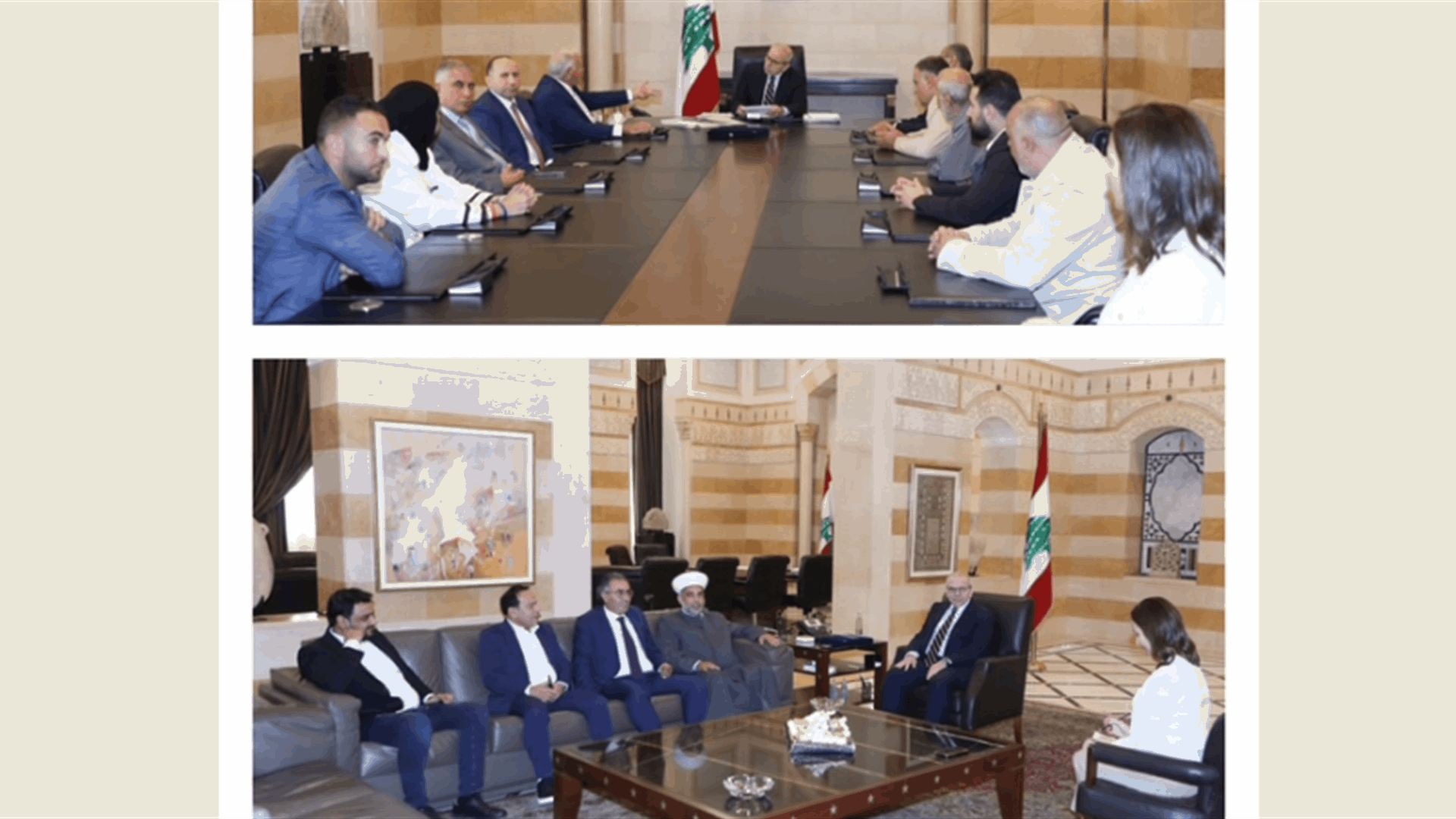 سلام عرض مع مخزومي ورئيس تحرير جريدة &quot;اللواء&quot; للتطورات الراهنة واستقبل &quot;نقابة تجار الخضر بالمفرق&quot; 