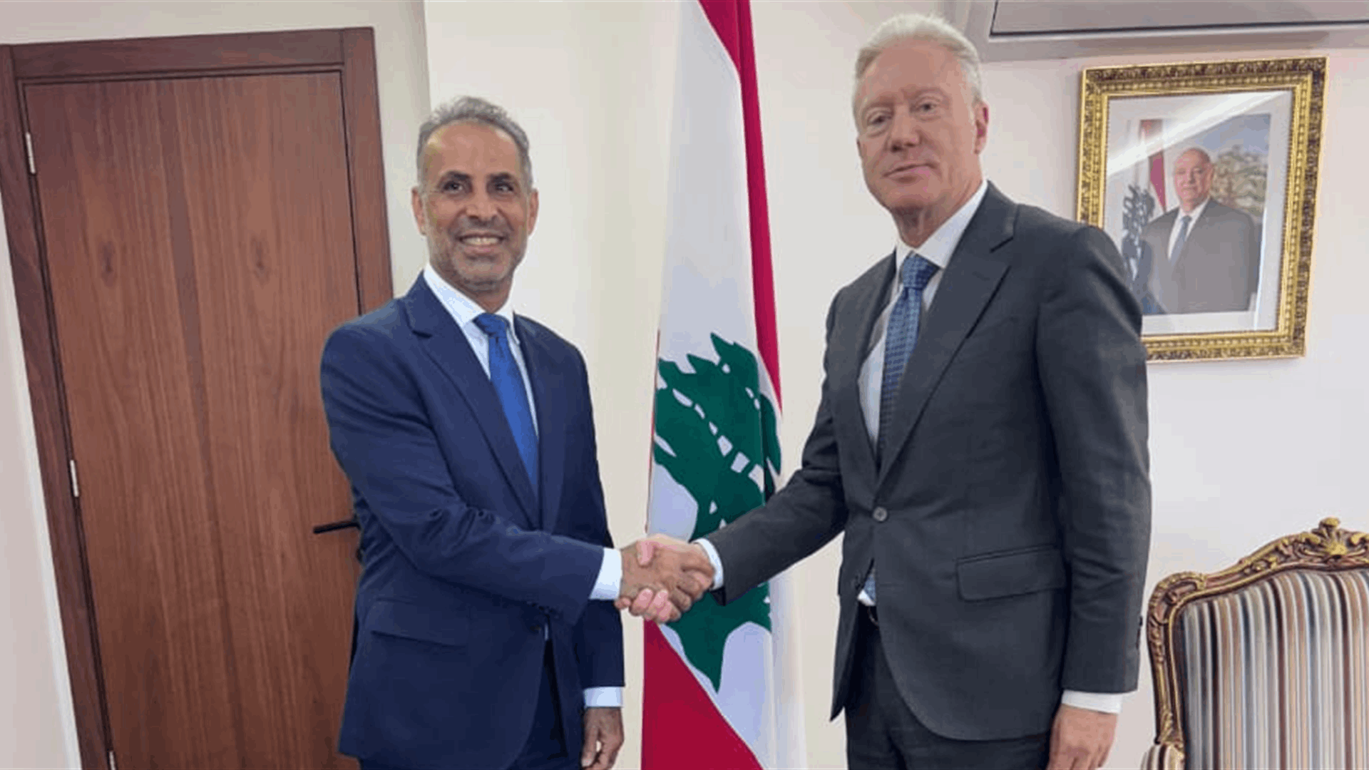 رجي بحث مع السعيدي في تفعيل اللجنة المشتركة اللبنانية العمانية