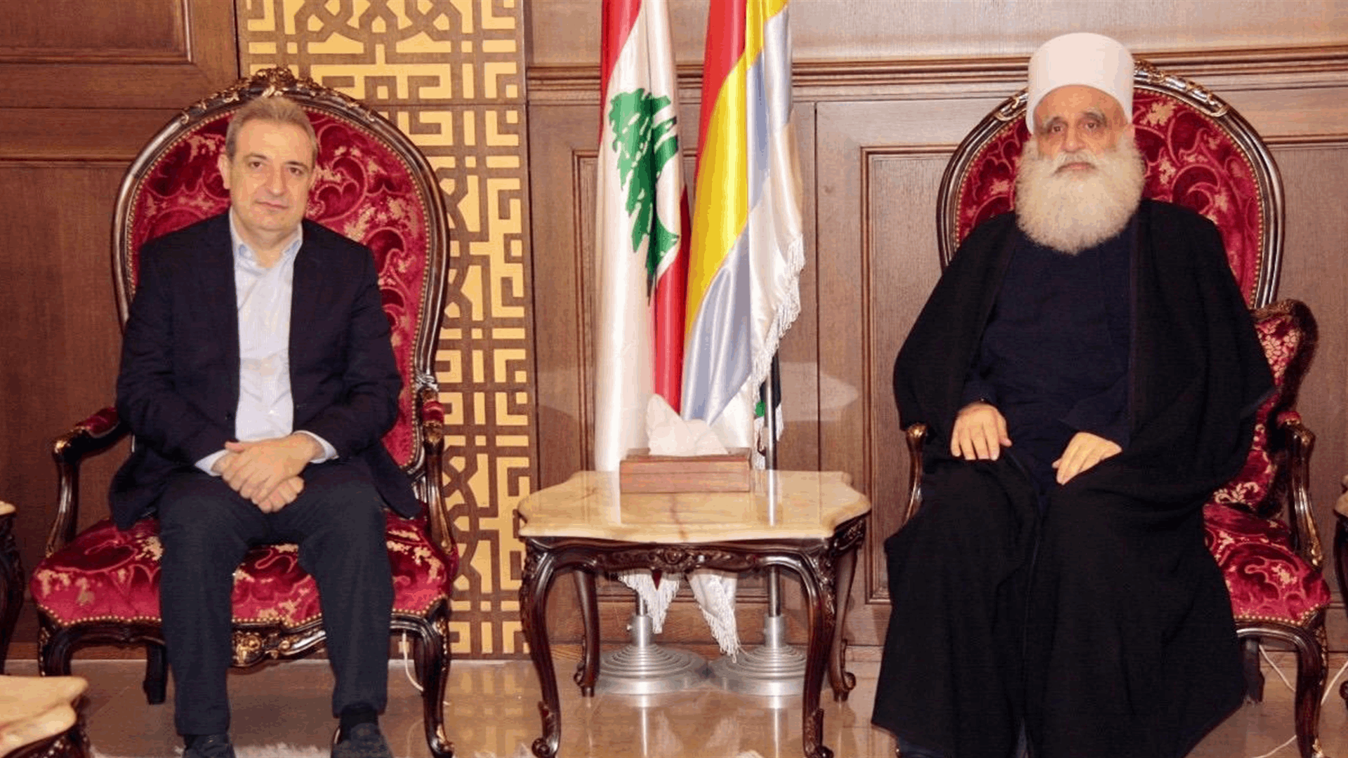 شيخ العقل التقى ابو فاعور وأكد والراعي أهمية &quot;الشراكة الاقتصادية للجبل&quot; وأوفد لمفتي الجمهورية