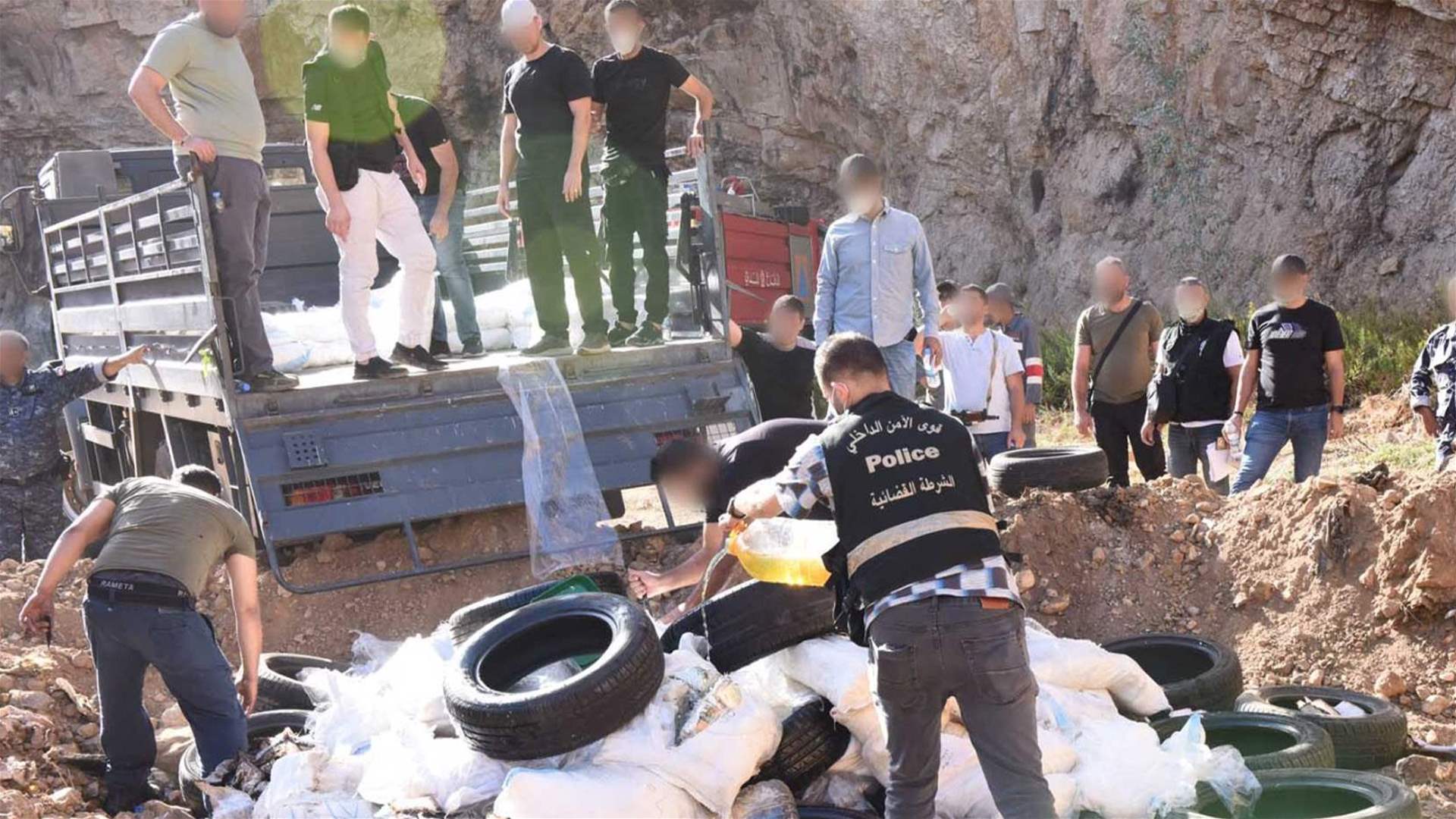 مكتبا مكافحة المخدرات المركزي والإقليمي في الشمال أتلفا كميّات كبيرة من المواد المخدرة المضبوطة