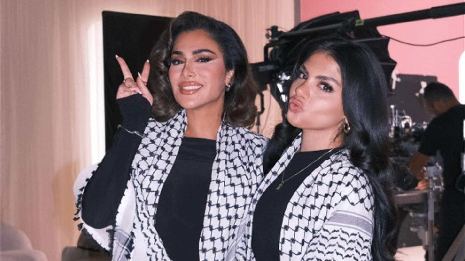 هدى قطان تدعم ملكة جمال فلسطين قبل مشاركتها في مسابقة ملكة جمال الكون (صور)