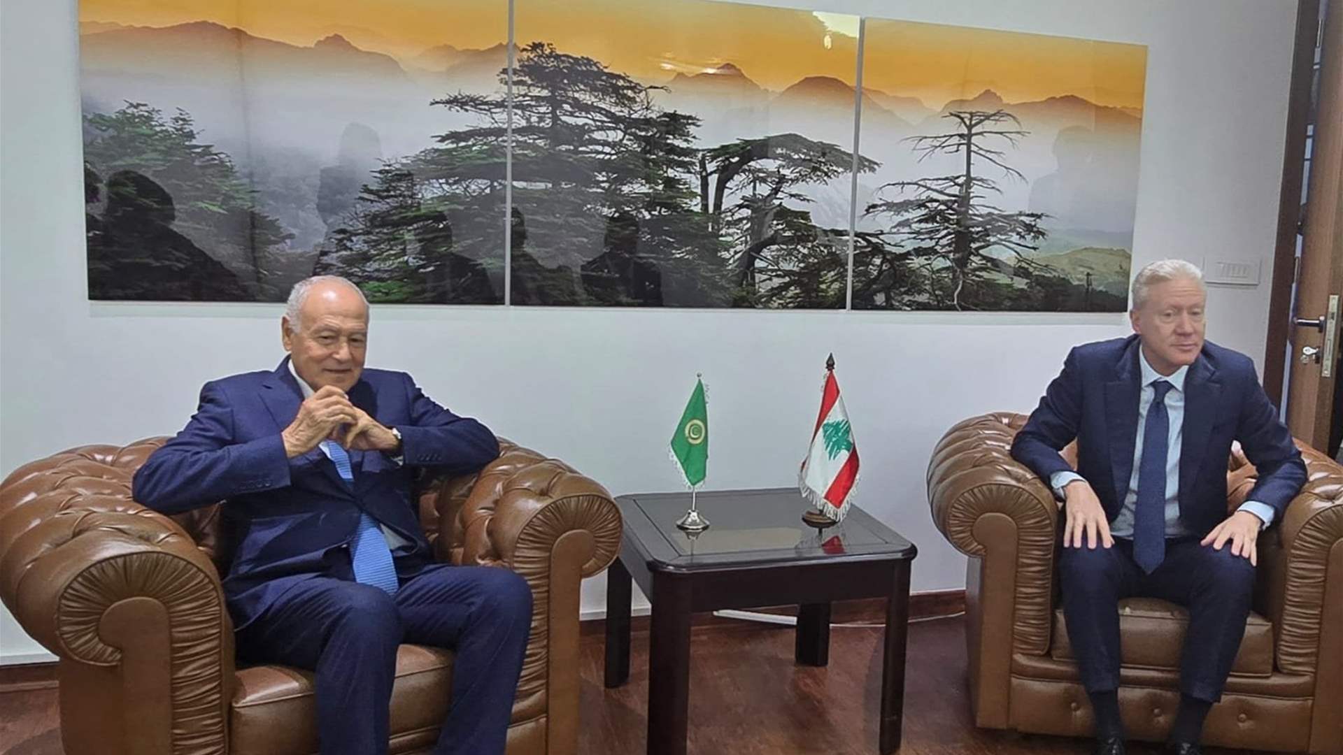 رجي بحث مع أبو الغيط في الأوضاع في لبنان والمنطقة وإعتداءات إسرائيل المتواصلة على لبنان