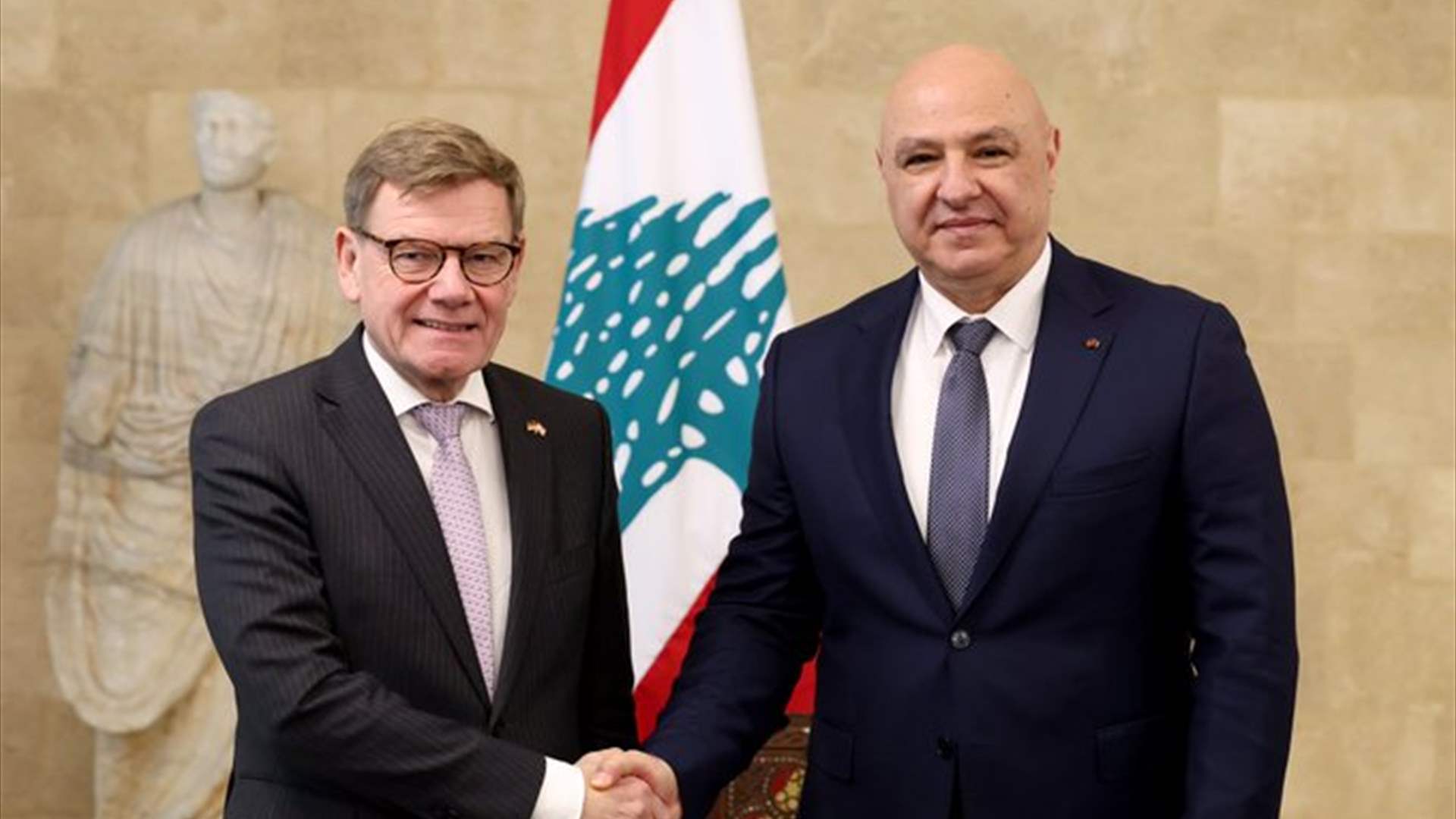 President Aoun meets German FM: Lebanon ready for negotiations to end Israeli occupation