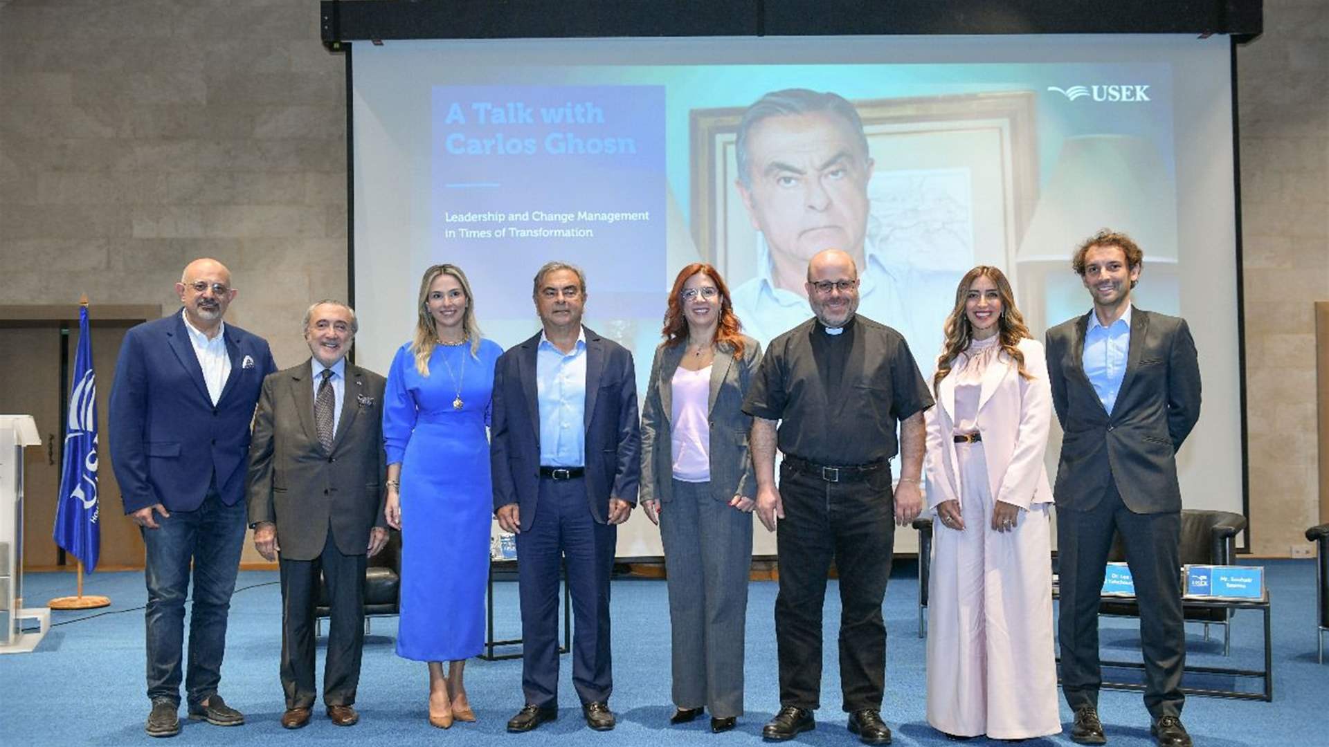 كارلوس غصن يلهم الحضور في جامعة الروح القدس بحديثه عن القيادة وإدارة التغيير في زمن التحوّل