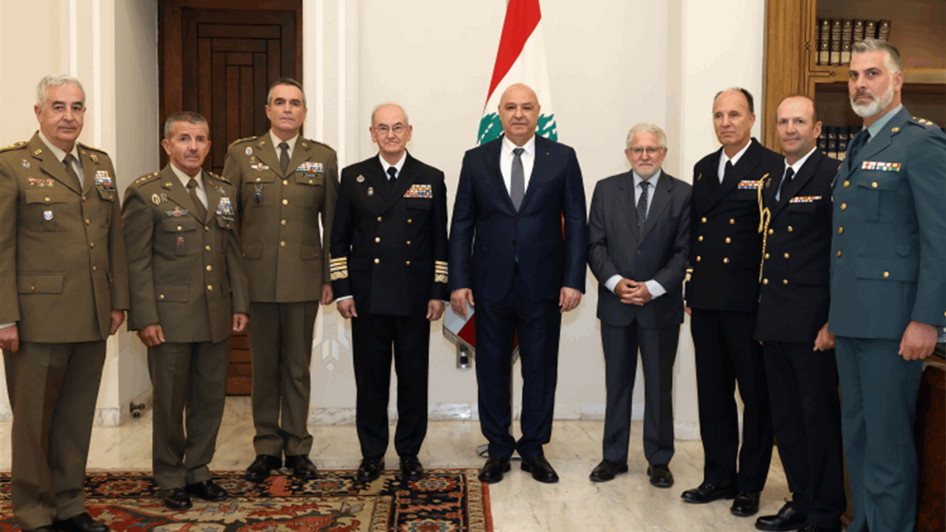 Spanish Army Chief reaffirms support for Lebanon&#39;s stability during visit to Baabda