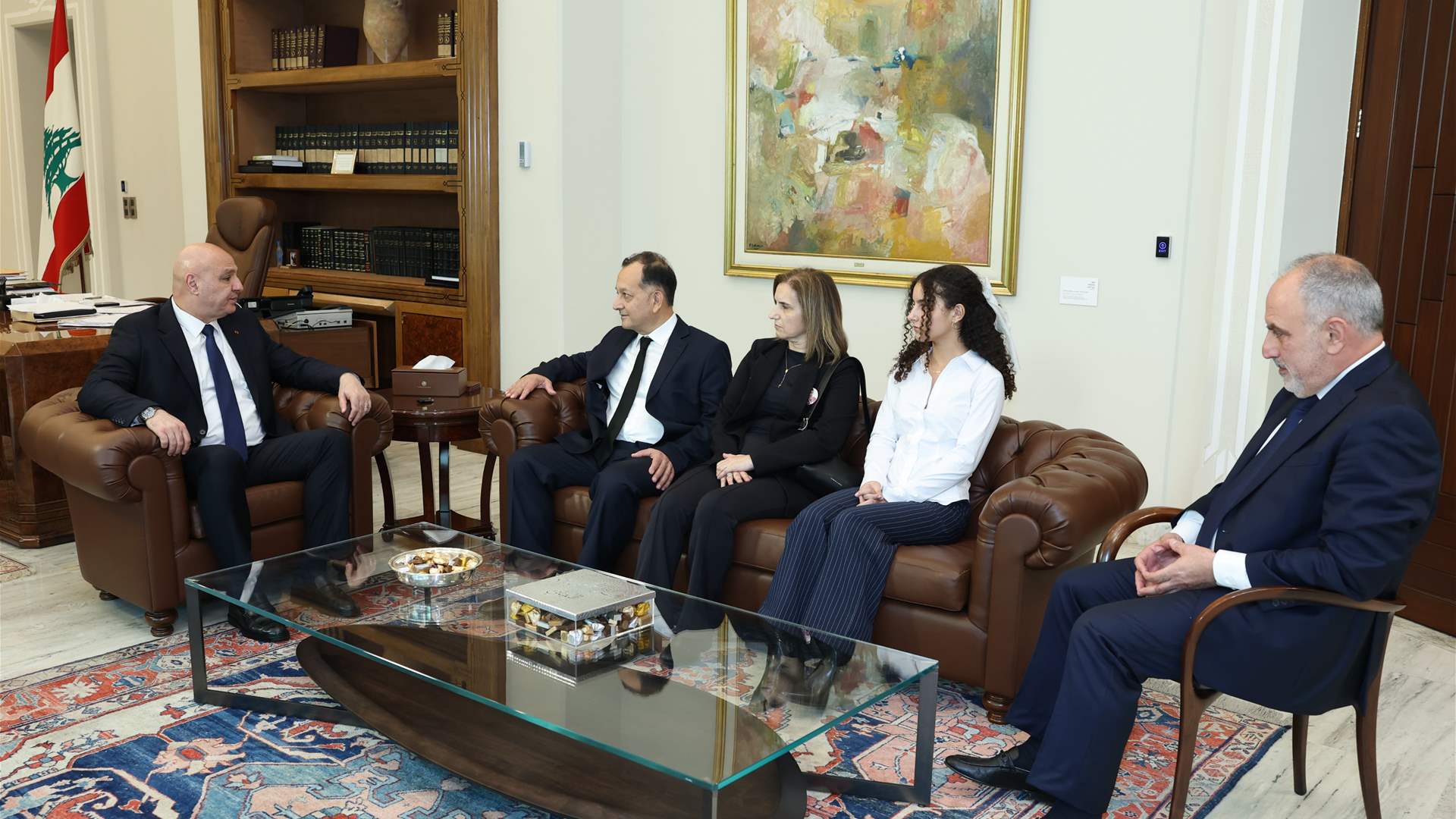 President Aoun offers condolences to family of Elio Abou Hanna, vows continued investigation