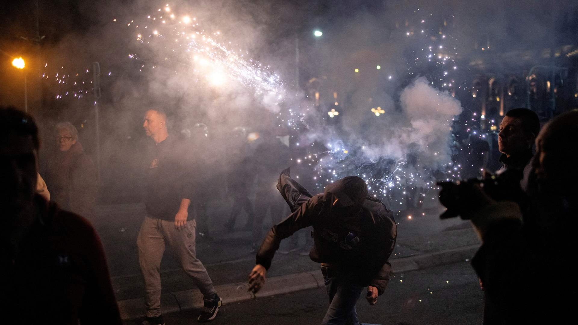 Serbian police detain 37 after anti-government clashes