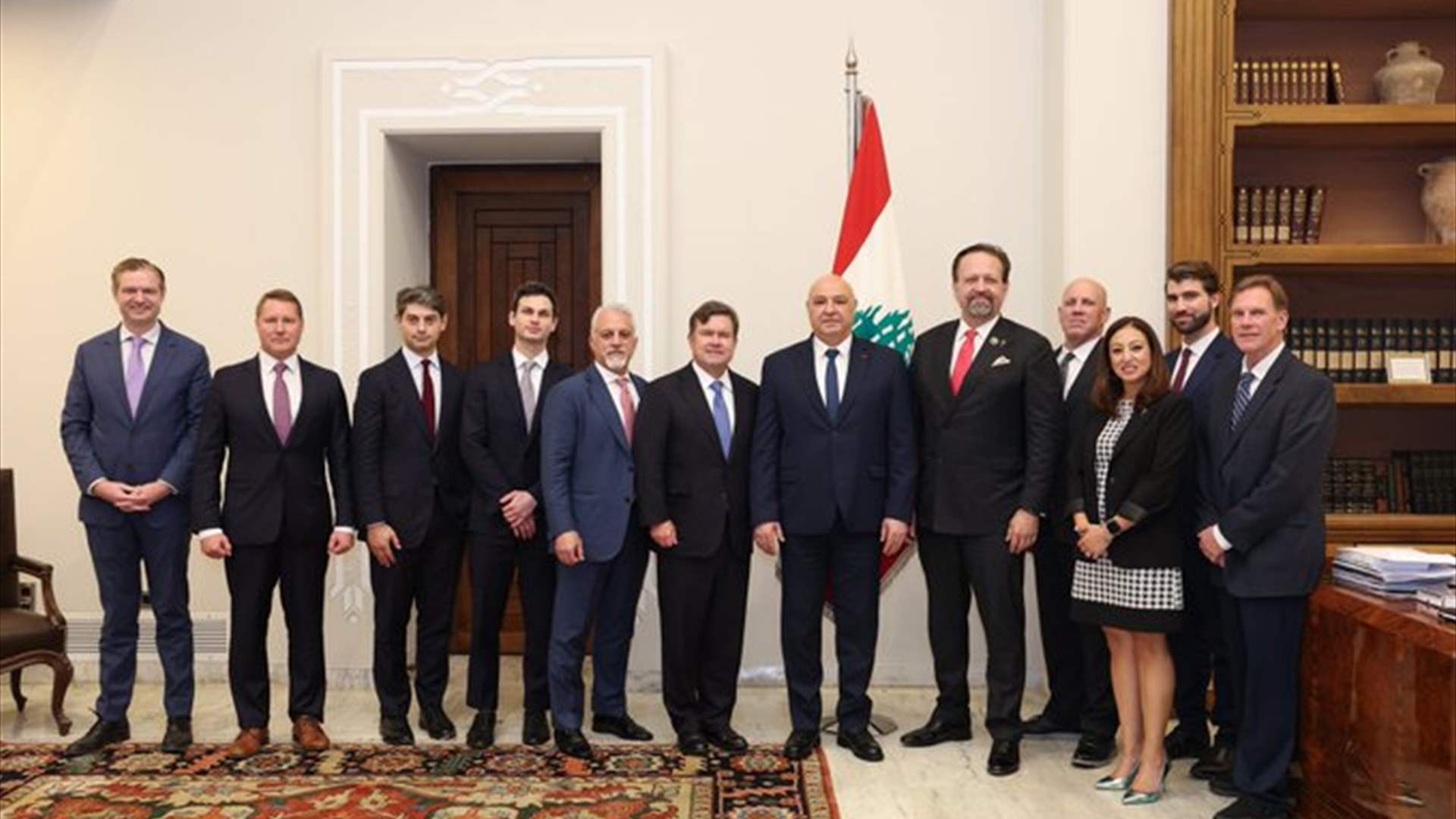 President Aoun discusses financial measures, security, and negotiations with US Treasury delegation