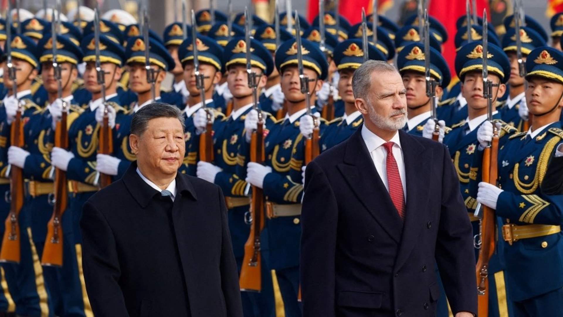 الرئيس الصيني يلتقي بملك إسبانيا في بكين