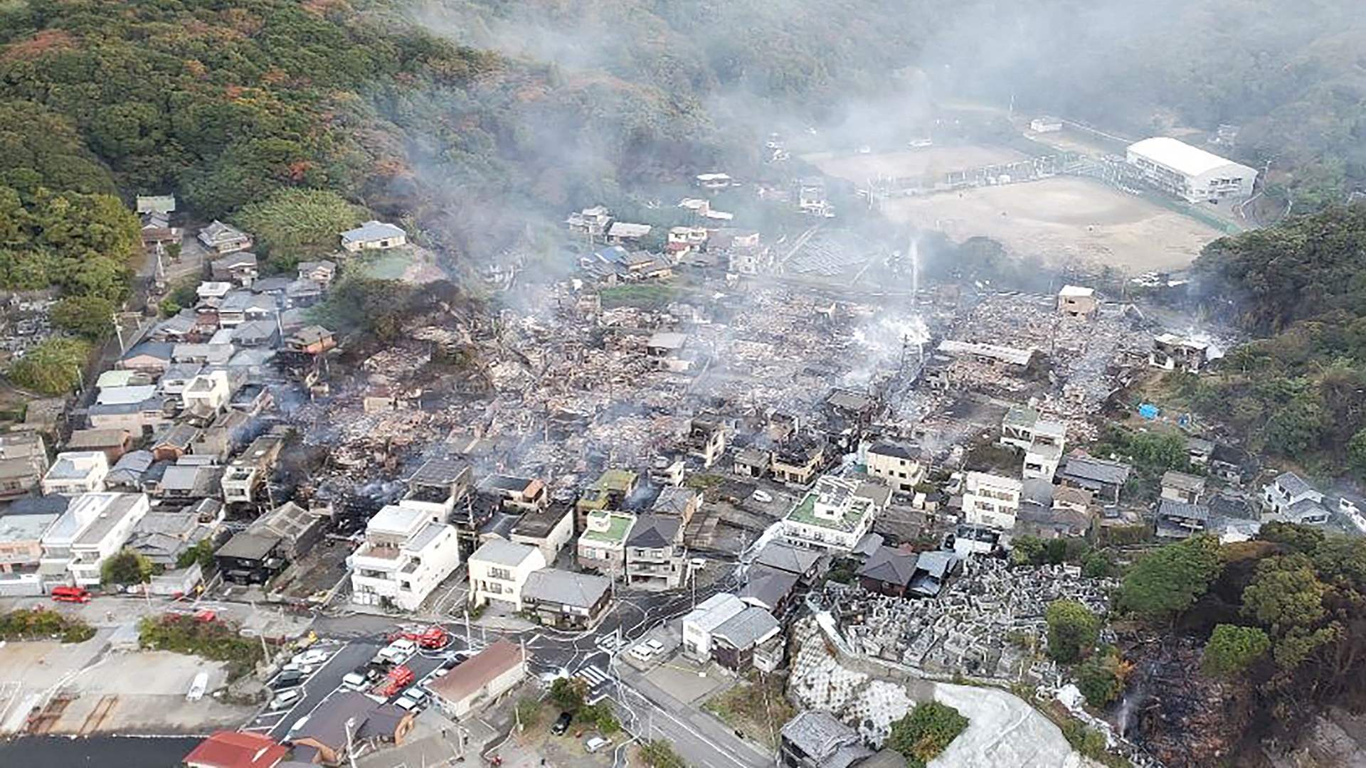 فقدان شخص وإجلاء 175 آخرين بعد اندلاع حريق ضخم في اليابان