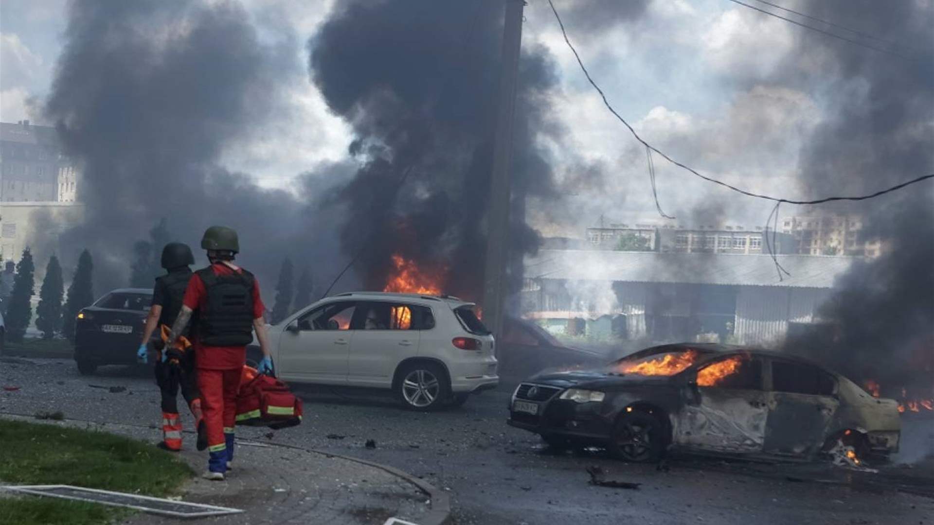 ضربات روسية على خاركيف تسفر عن إصابة 36 شخصا