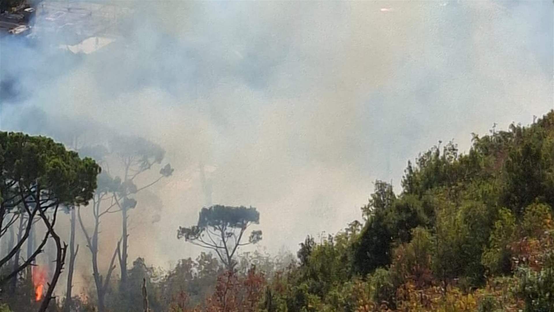 Large wildfire spreads toward homes in Bnabil area