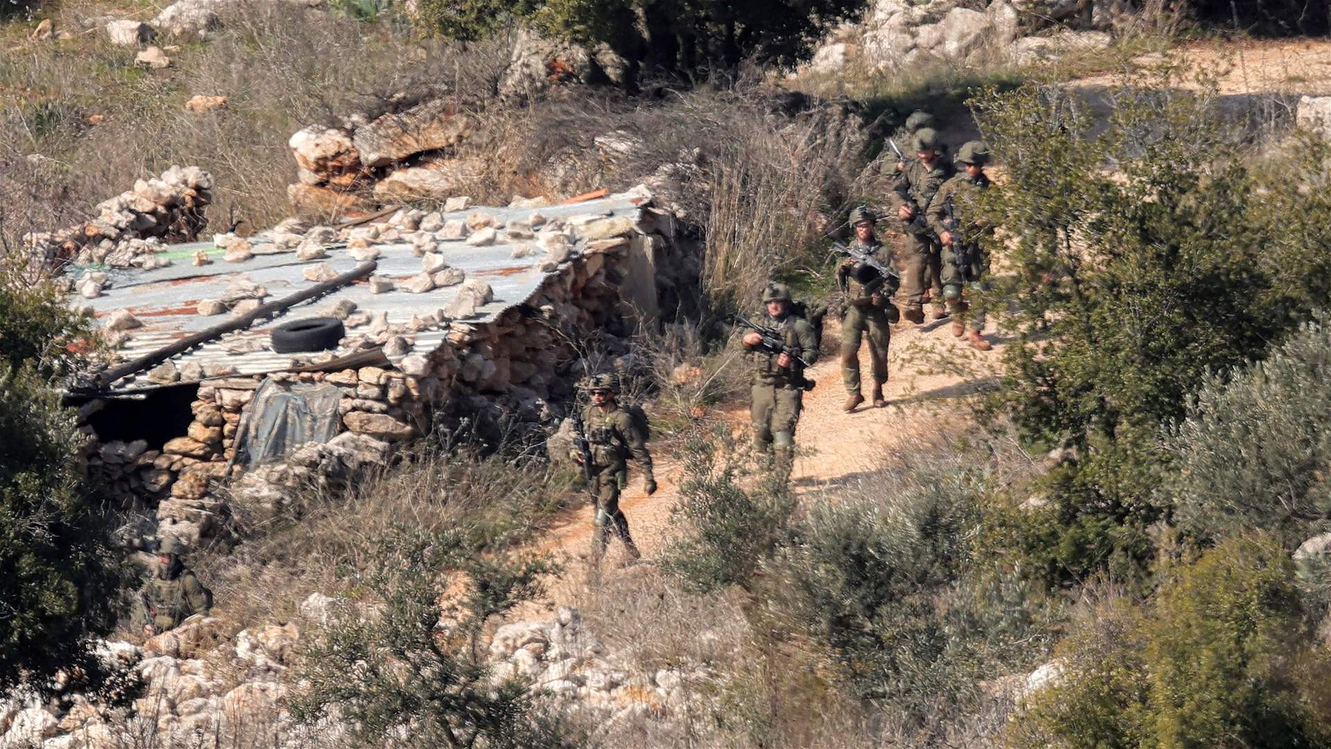 Israeli forces conduct excavation works inside Lebanese territory near Houla