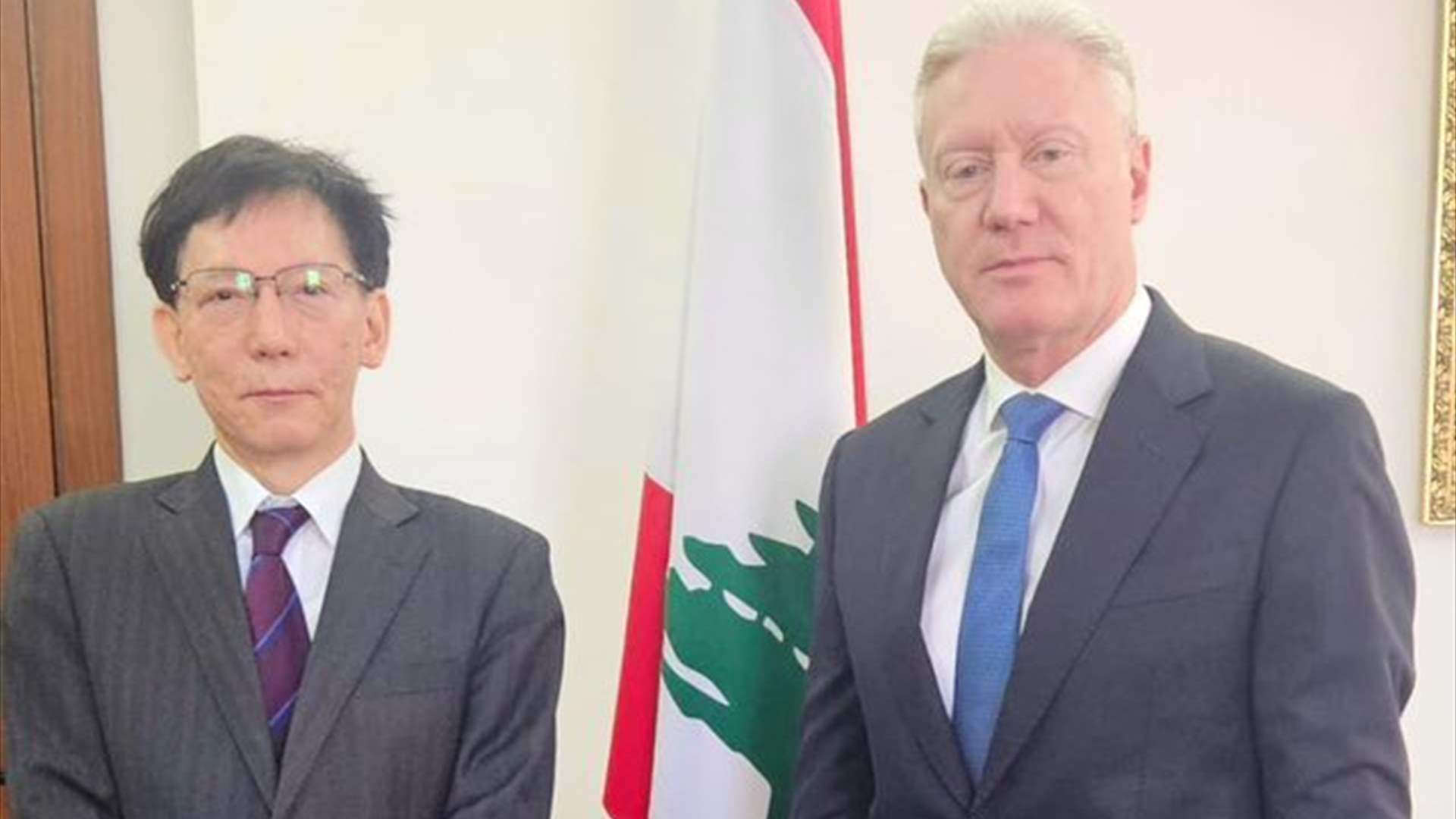 رجي استقبل سفير اليابان في زيارة وداعية