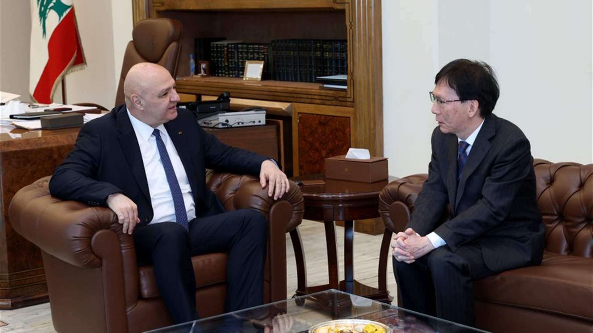 الرئيس جوزاف عون إستقبل السفير الياباني في لبنان Magoshi Masayuki في زيارة وداعية لمناسبة إنتهاء مهامه الدبلوماسية وشكره على الجهود التي بذلها خلال فترة عمله في لبنان