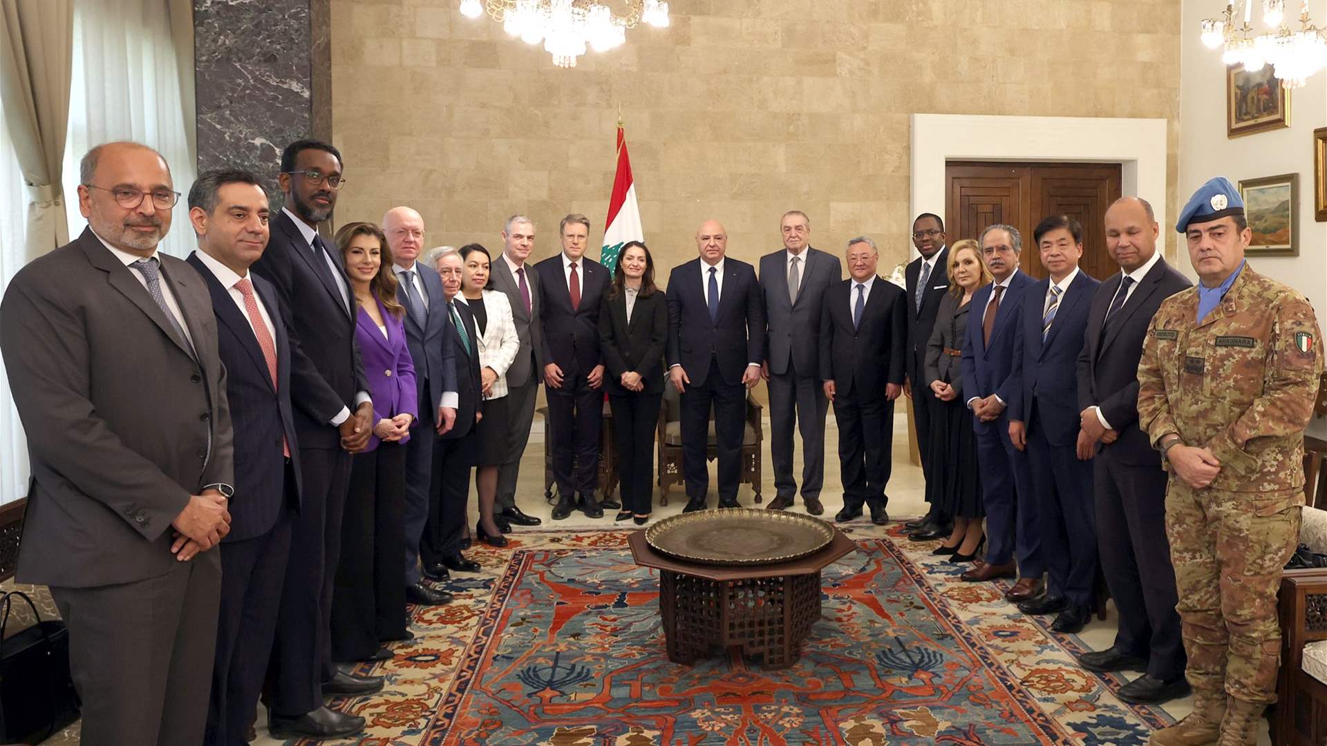 الرئيس عون أمام وفد مجلس الامن الدولي: المفاوضات مع إسرائيل تهدف الى وقف الاعمال العدائية