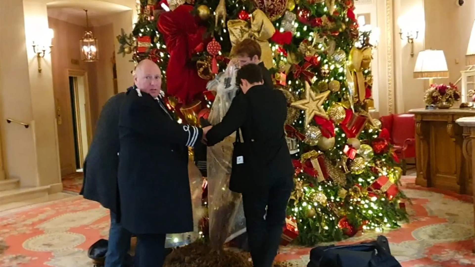 محتجون يقتحمون فندقًا فاخرًا في لندن ويفرغون فضلات حصان في الردهة الرئيسية... مشهد صادم وثقته الكاميرات! (فيديو)