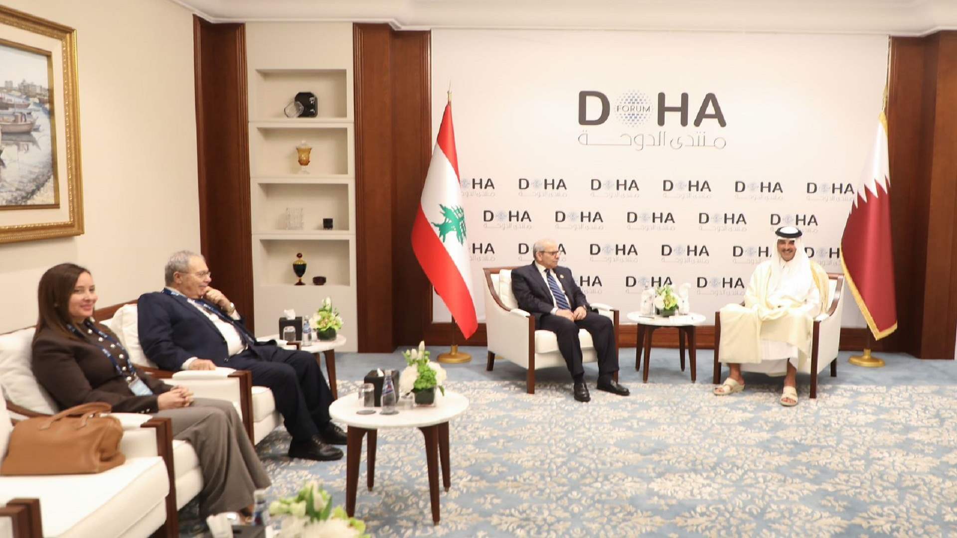 نواف سلام التقى الشيخ تميم بن حمد آل ثاني: ندعو قطر إلى مواصلة دورها الحيوي وتعزيز الجهود الدولية الرامية إلى ترسيخ الاستقرار بالجنوب