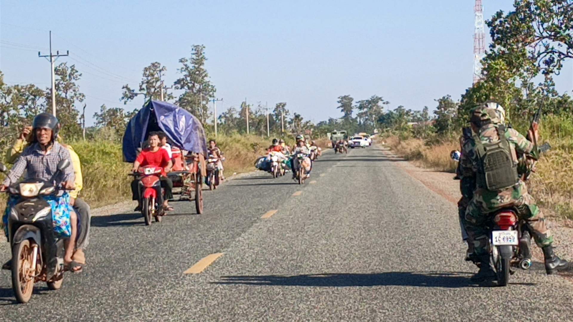 أكثر من مئة ألف كمبودي أُجلوا من مناطق حدودية مع تايلاند خلال الاشتباكات