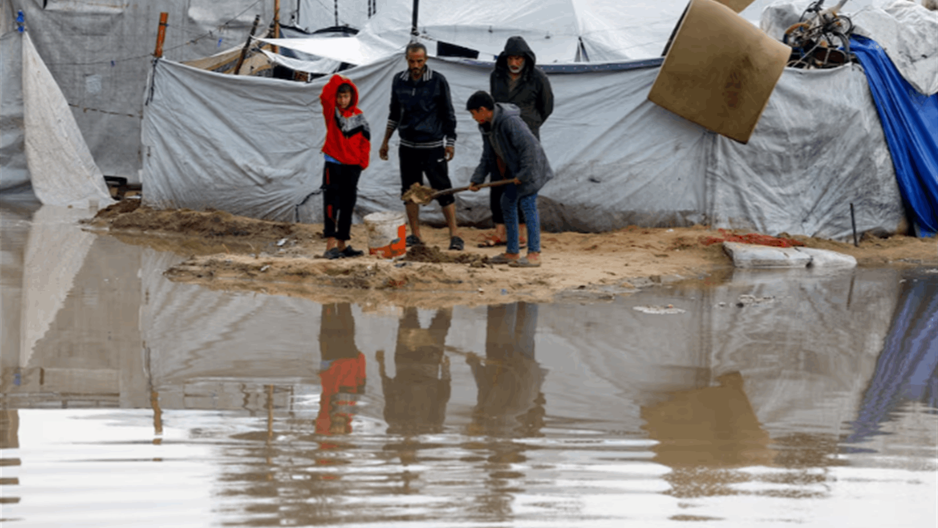 UN agency warns displaced Gazans face floods, as emergency supplies blocked