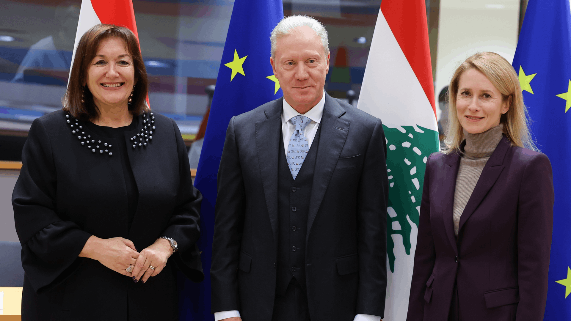 رجي التقى كالاس وسويتشا وماكنتي في بروكسل: تأكيد الدعم ألاوروبي للبنان فور تنفيذ الإصلاحات وتعزيز الاستقرار