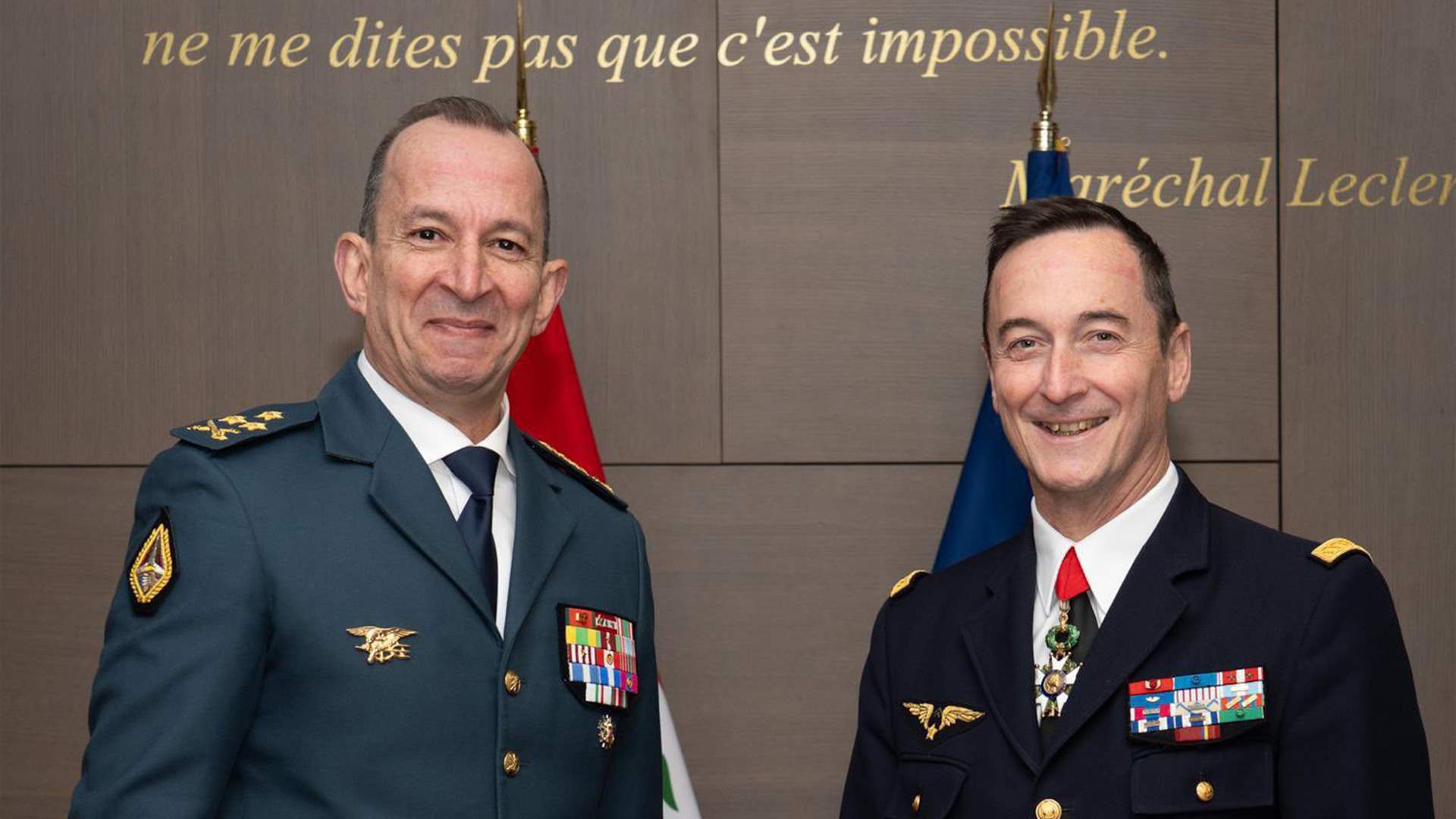 Lebanese army chief meets French counterpart to boost military cooperation