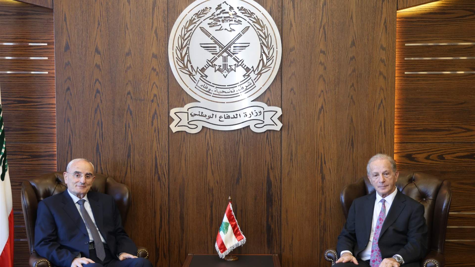Lebanese Defense Minister meets US Ambassador