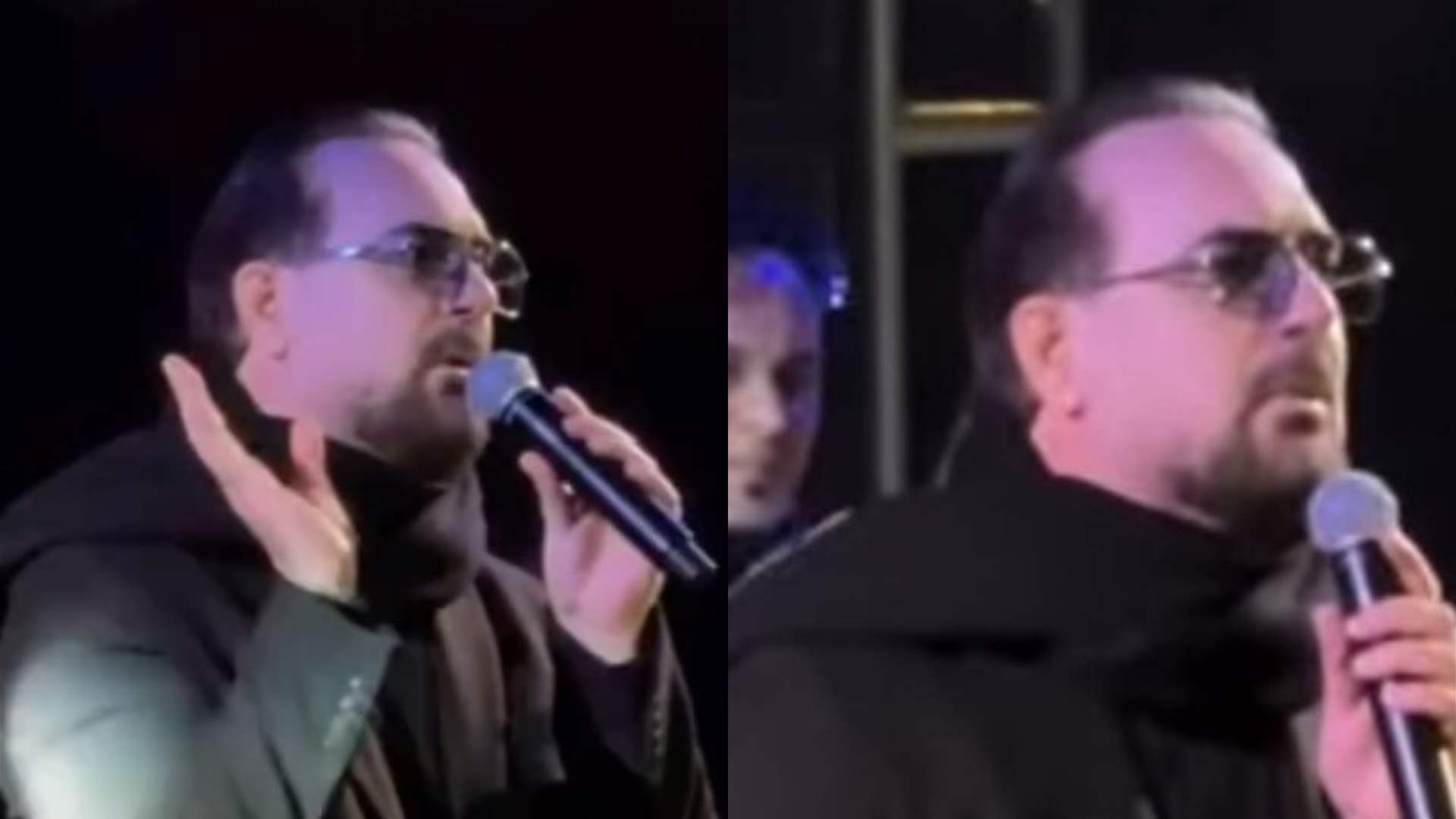 خلل تقني يثير الجدل… وائل جسار غاضب في حفل رأس السنة ببغداد (فيديو)