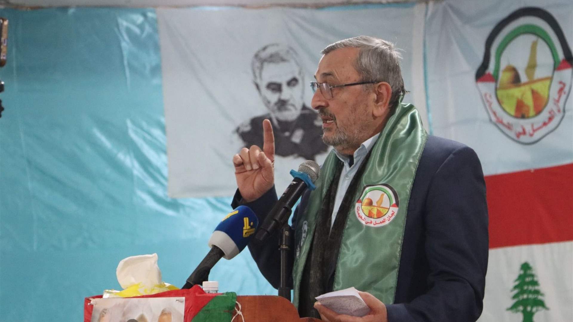 النائب عز الدين من مخيم برج الشمالي في ذكرى قاسم سليماني: حمل قضية فلسطين واستشهد على طريقها