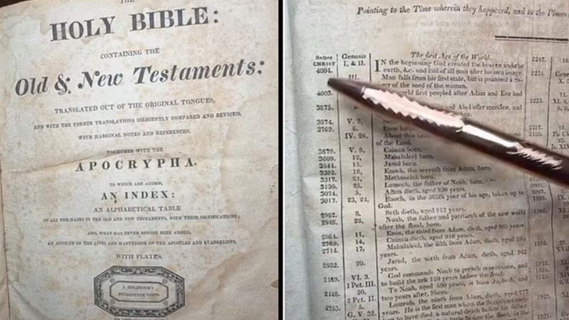 تسلسل زمني قديم في الكتاب المقدس يكشف عن الجدول الزمني لليوم الأخير للبشرية... إليكم التفاصيل!