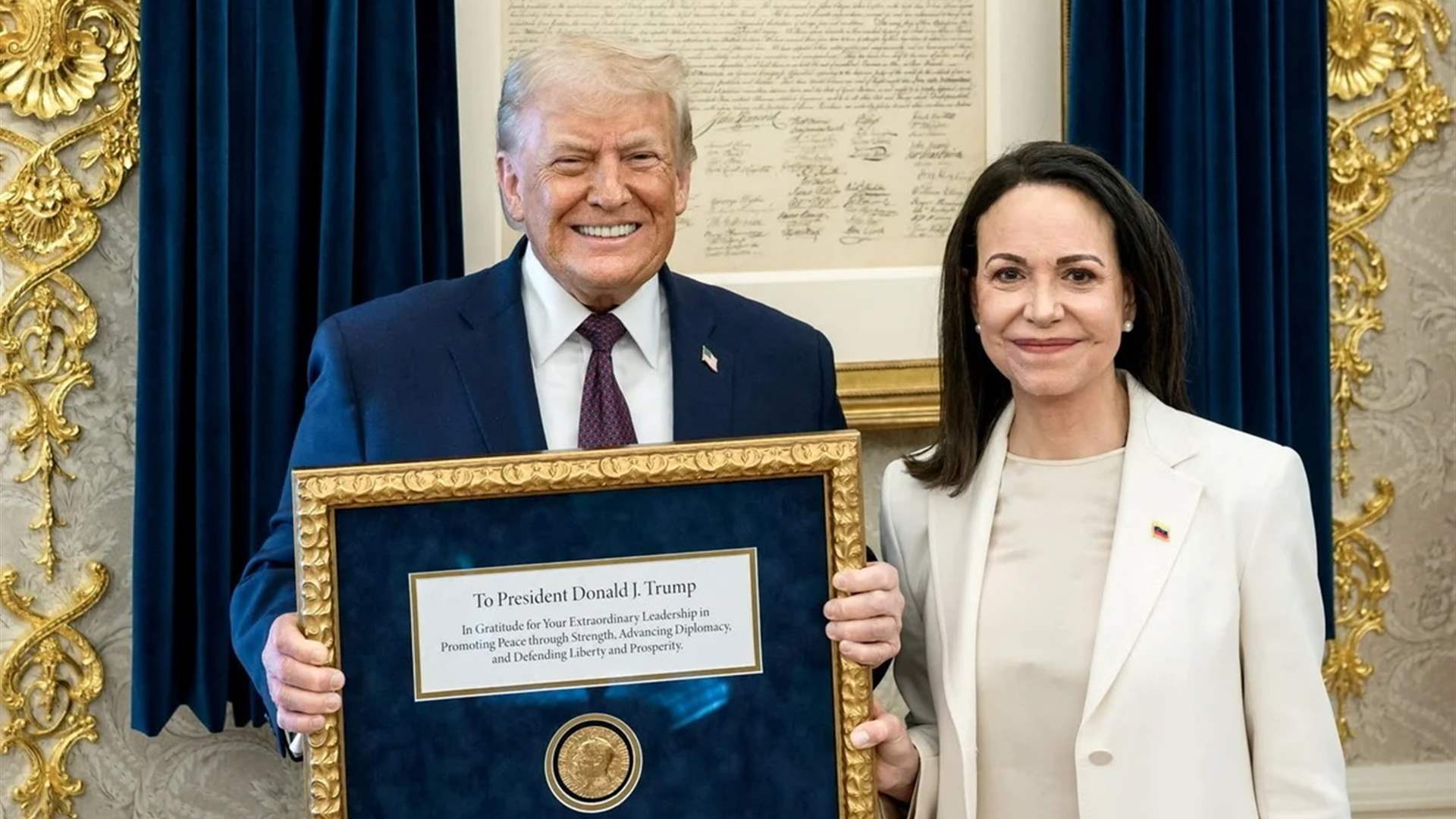 Trump praises Venezuela's Machado for 'wonderful' Nobel prize gesture