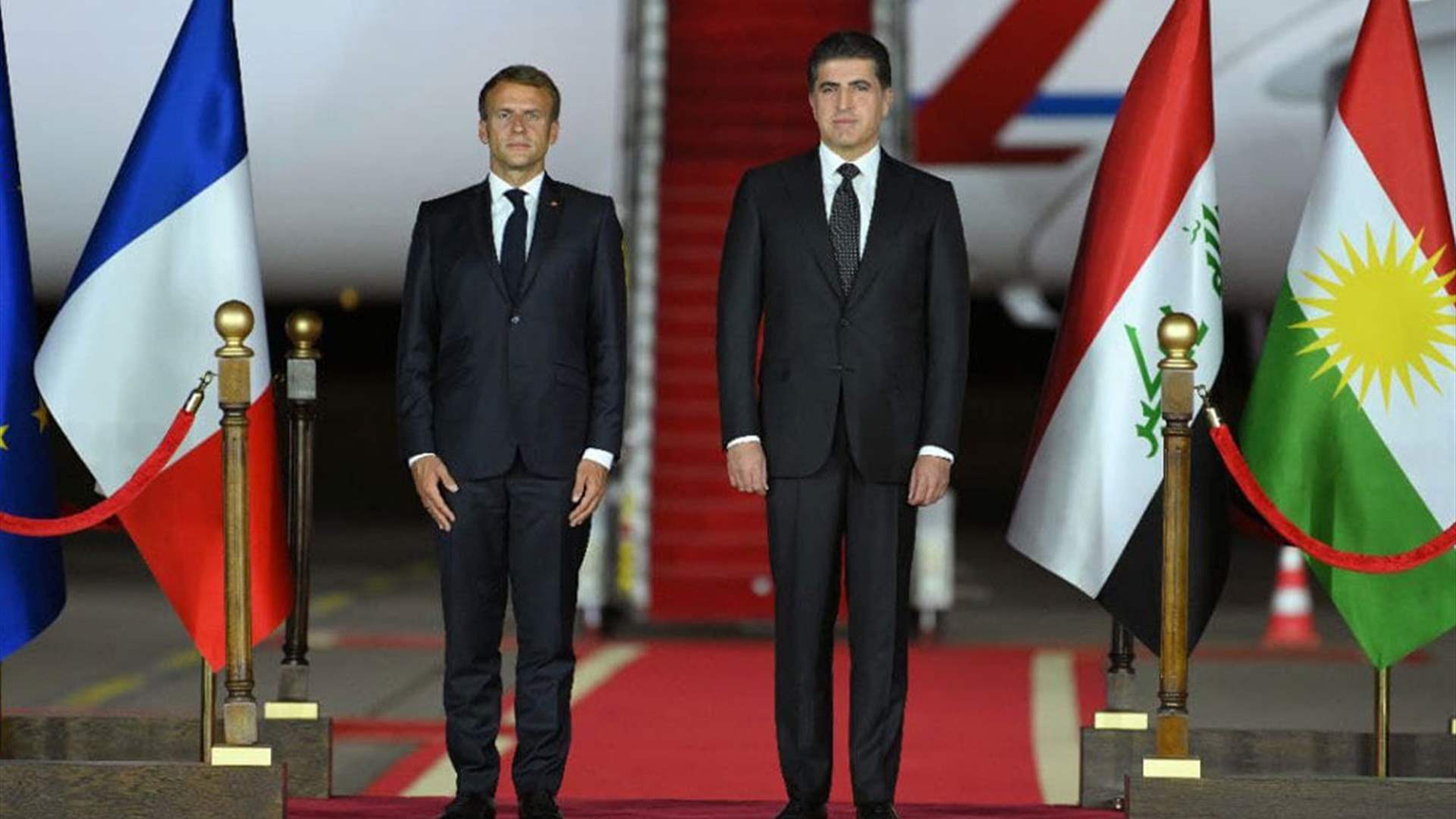 ماكرون ورئيس كردستان العراق يدعوان إلى "احتواء فوري للتصعيد" في سوريا 