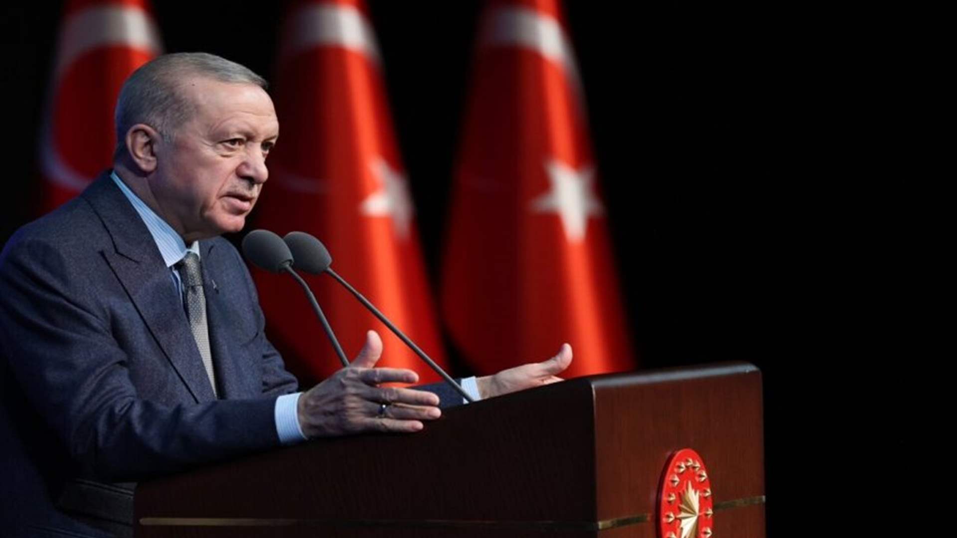 أردوغان: على القوات الكردية في سوريا حل صفوفها وإلقاء أسلحتها فورا