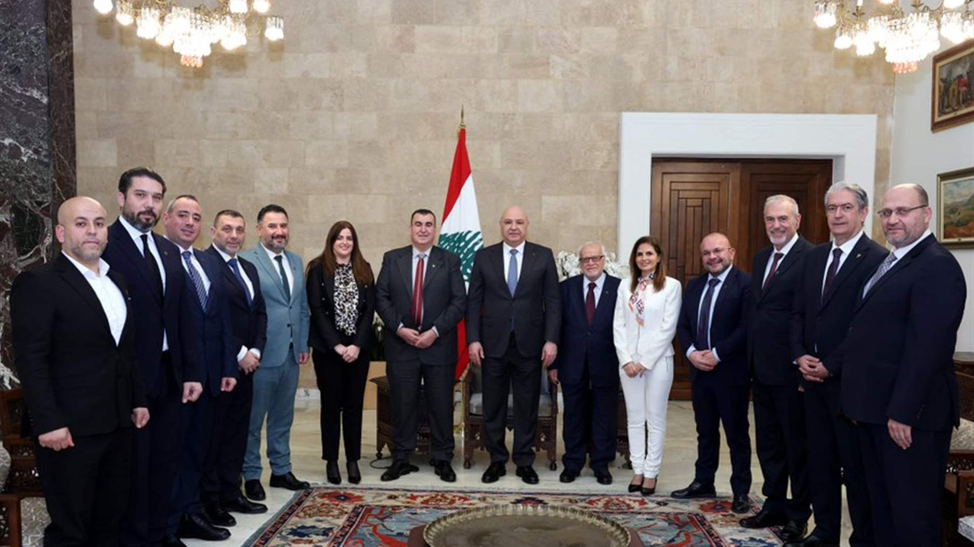 نقابة أطباء اسنان طرابلس في قصر بعبدا، والرئيس جوزاف عون وعد بمتابعة مطالبها