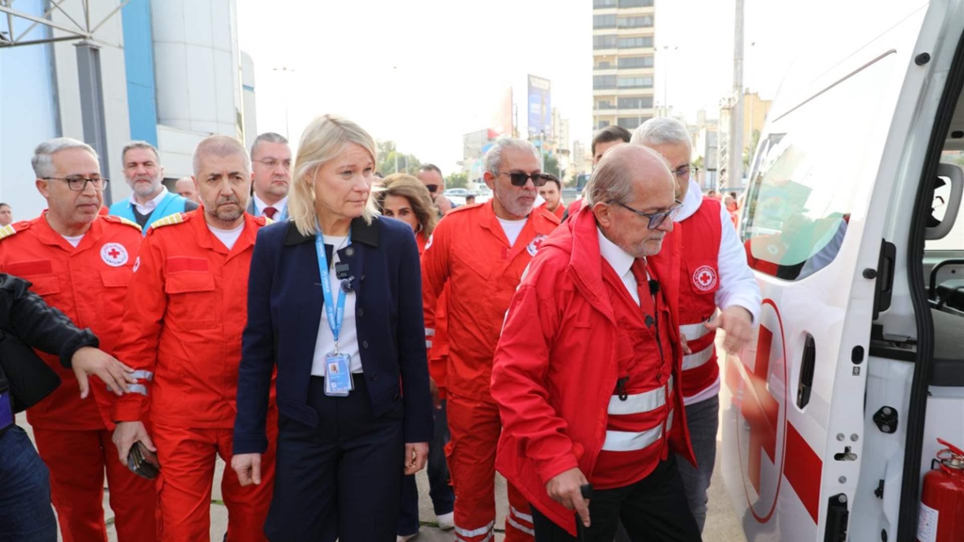 Lebanese Red Cross receives 23 ambulances from UNHCR